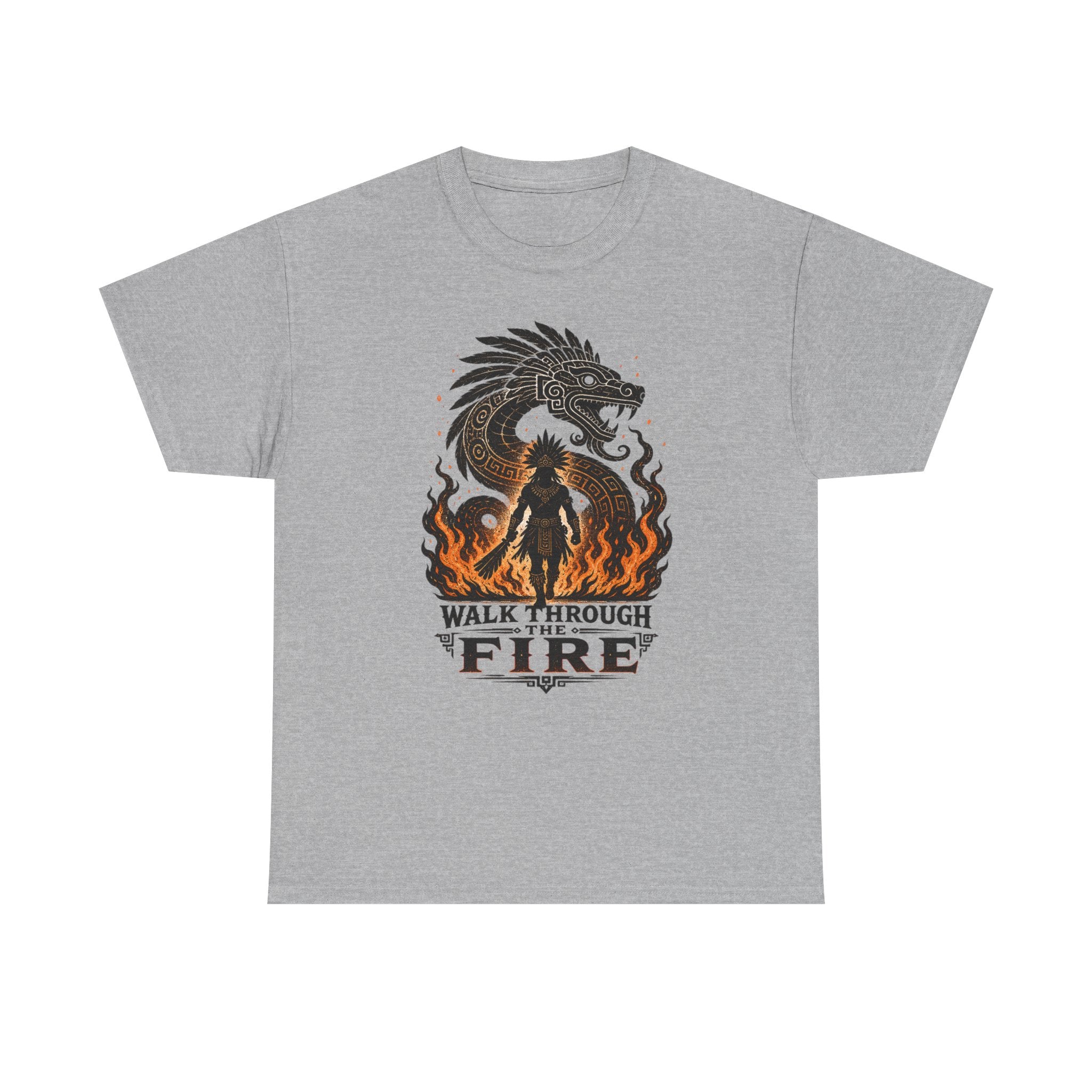 Walk Through the Fire Dragon T-Shirt — Inspirational Flame Graphic Tee