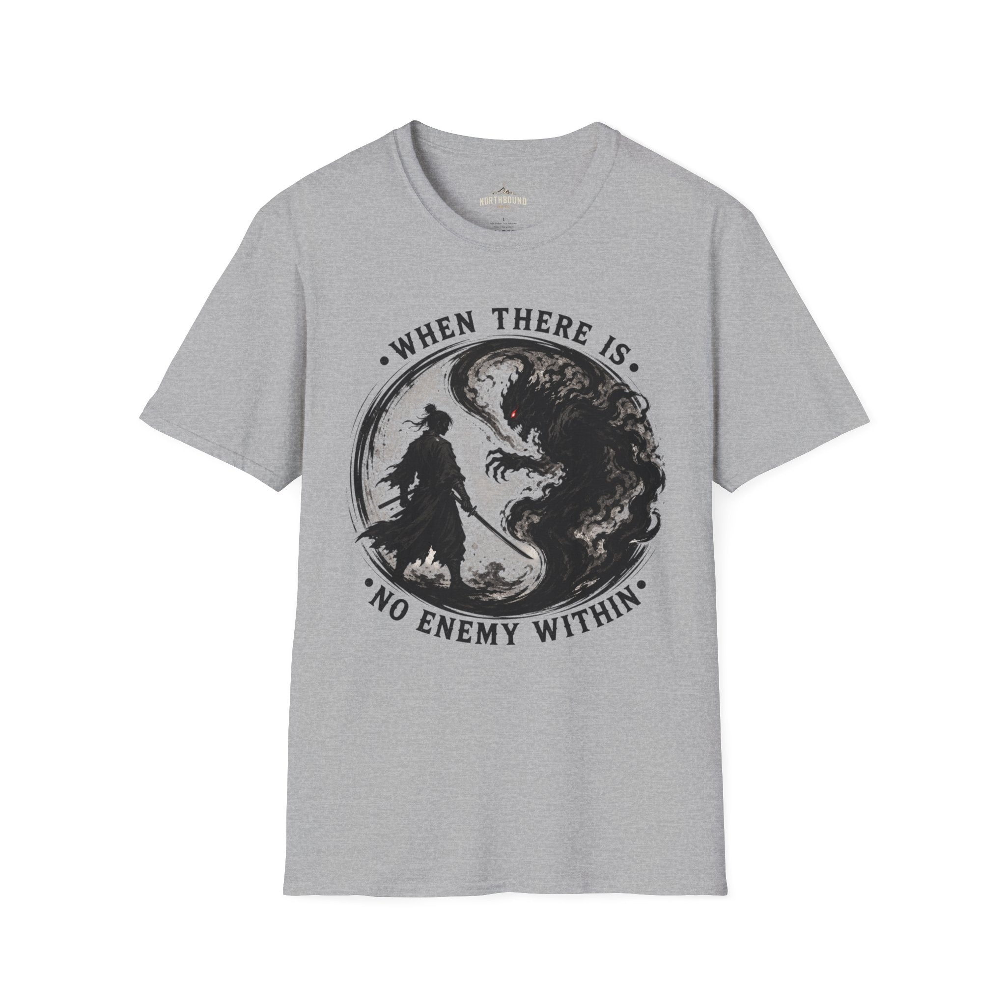 Warrior Yin Yang T-Shirt — "When There Is No Enemy Within" Inspirational Graphic Tee