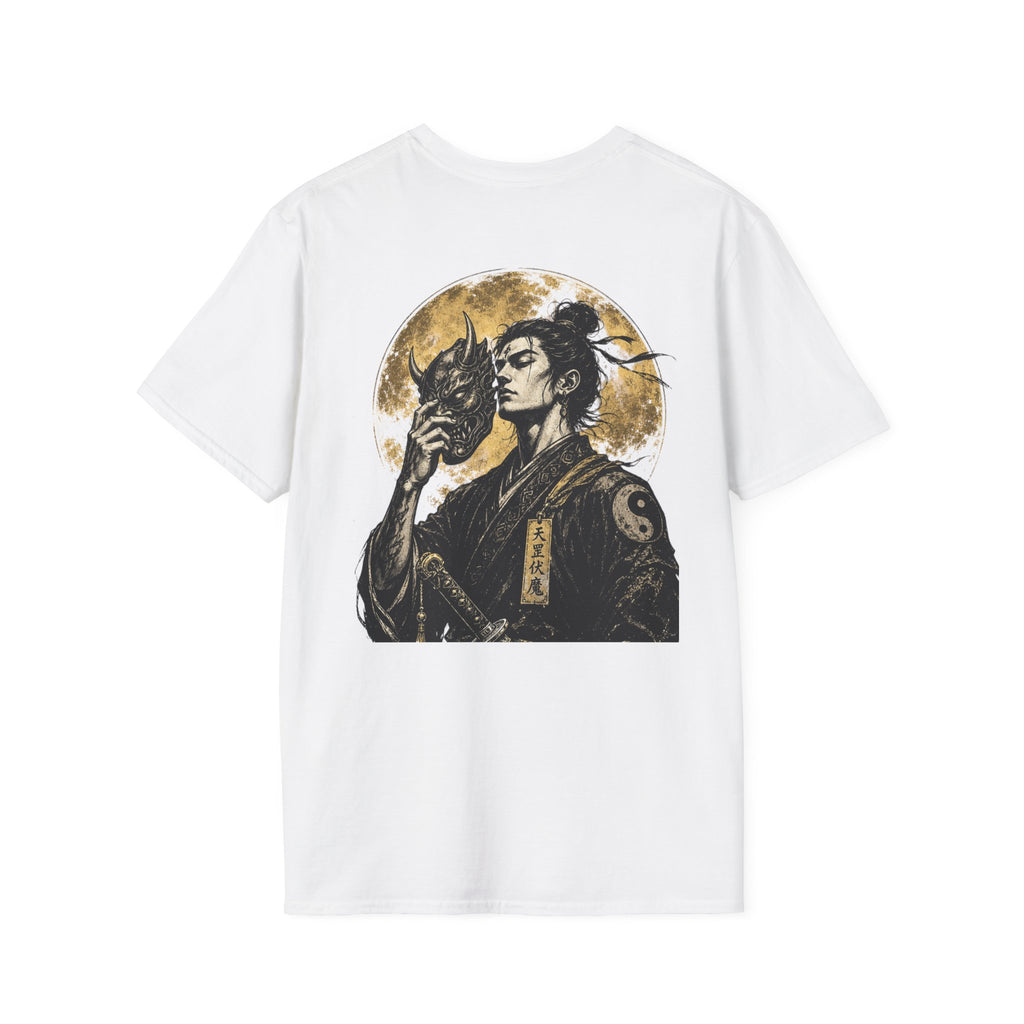 Samurai Portrait T-Shirt — Vintage Japanese Ink Art Tee