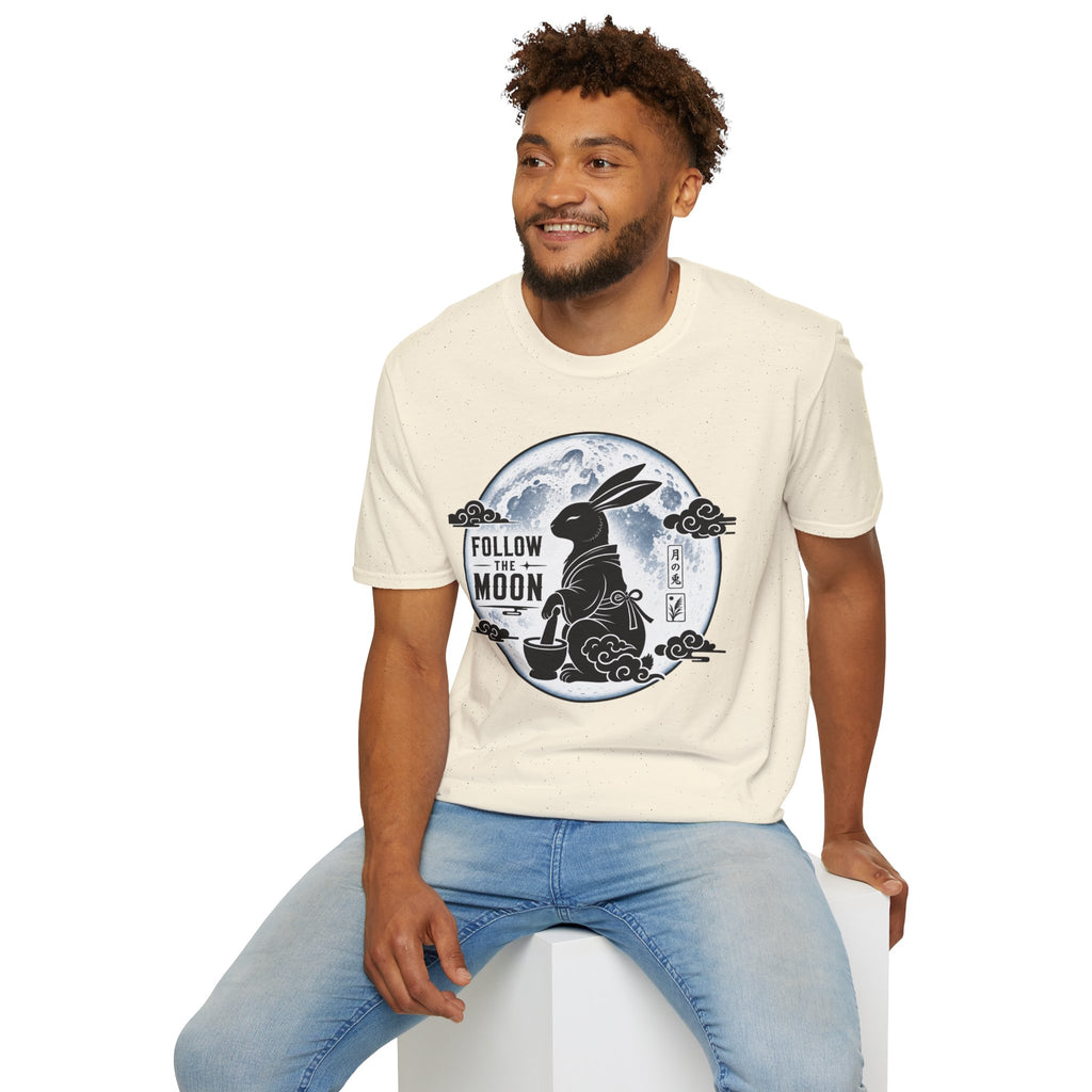Follow the Moon Rabbit T-Shirt — Lunar Bunny Graphic Tee