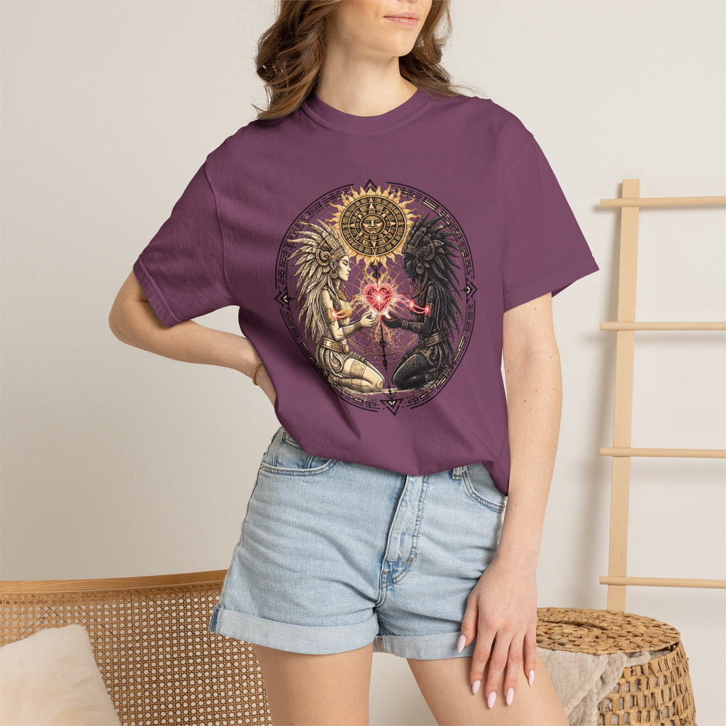 Angel & Demon Heart T-Shirt — Yin Yang Winged Lovers Graphic Tee