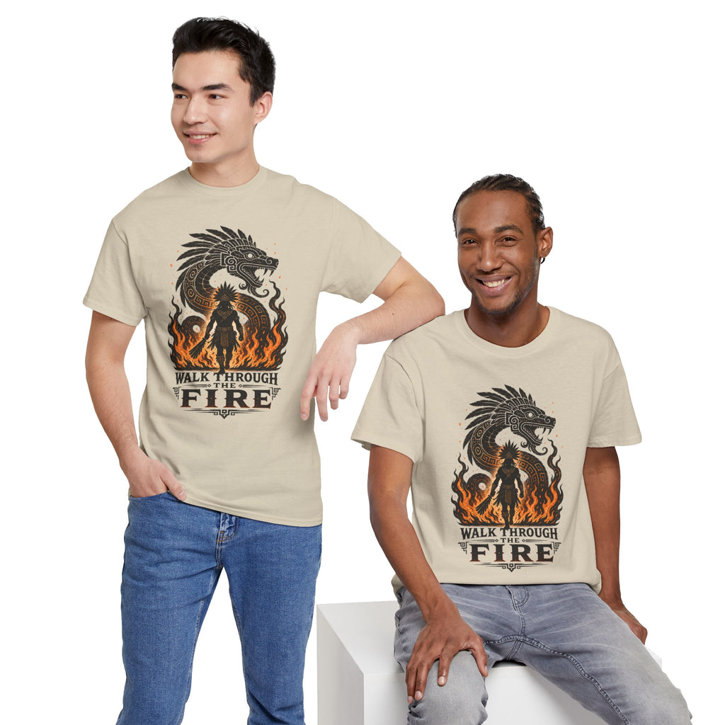 Walk Through the Fire Dragon T-Shirt — Inspirational Flame Graphic Tee