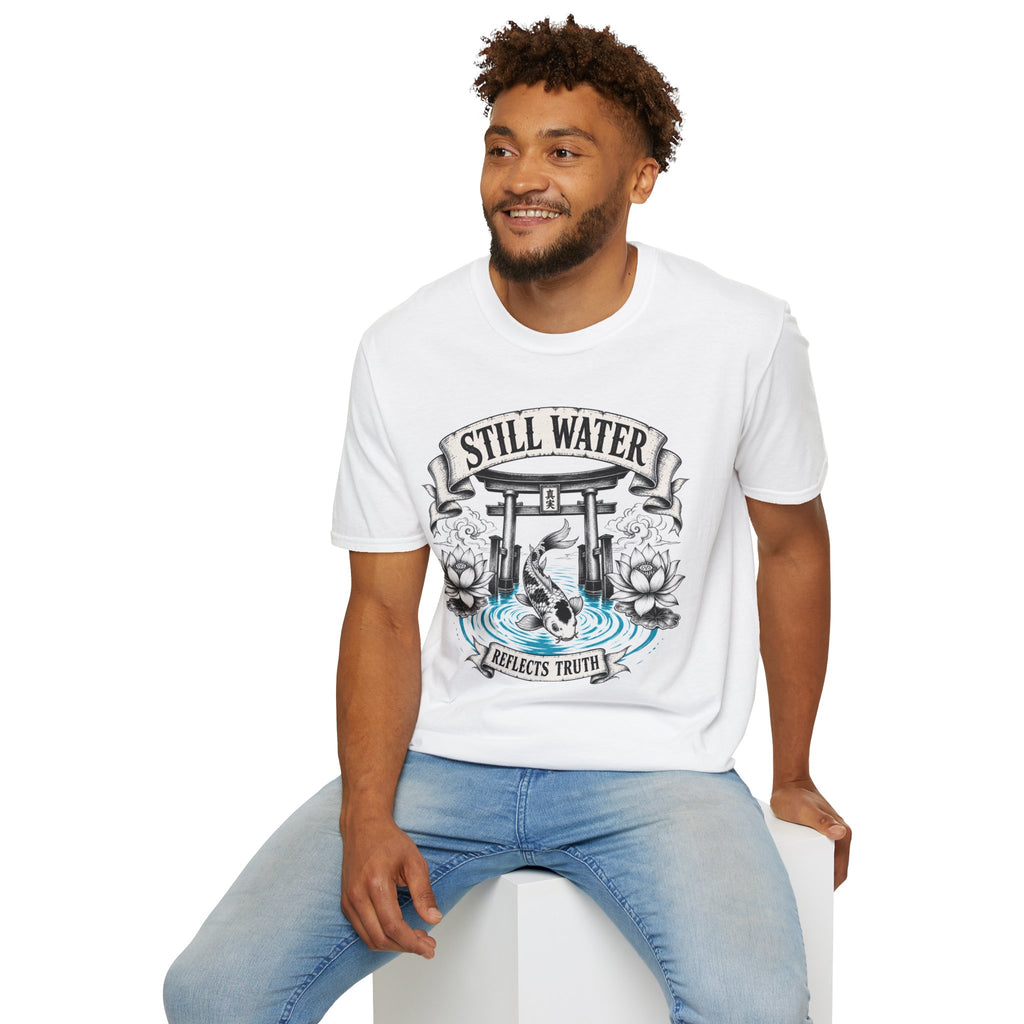 Still Water T-Shirt — Tranquil Koi & Torii Graphic Tee