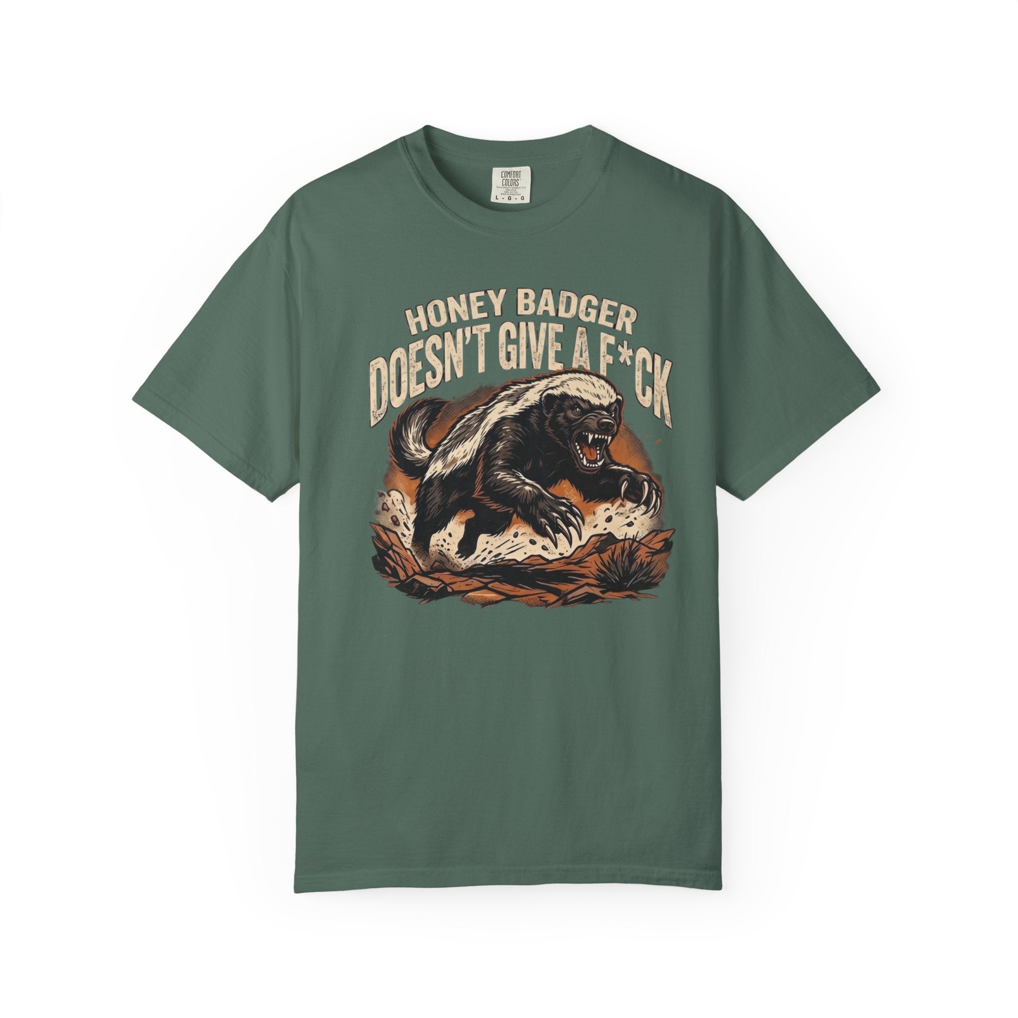 Skunk Graphic T-Shirt — 'Honey Badger Doesn't Give a F—' Retro Vintage Tee