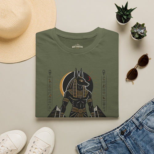 Anubis 'Walk With Gods' T-Shirt — Egyptian Mythology Graphic Tee