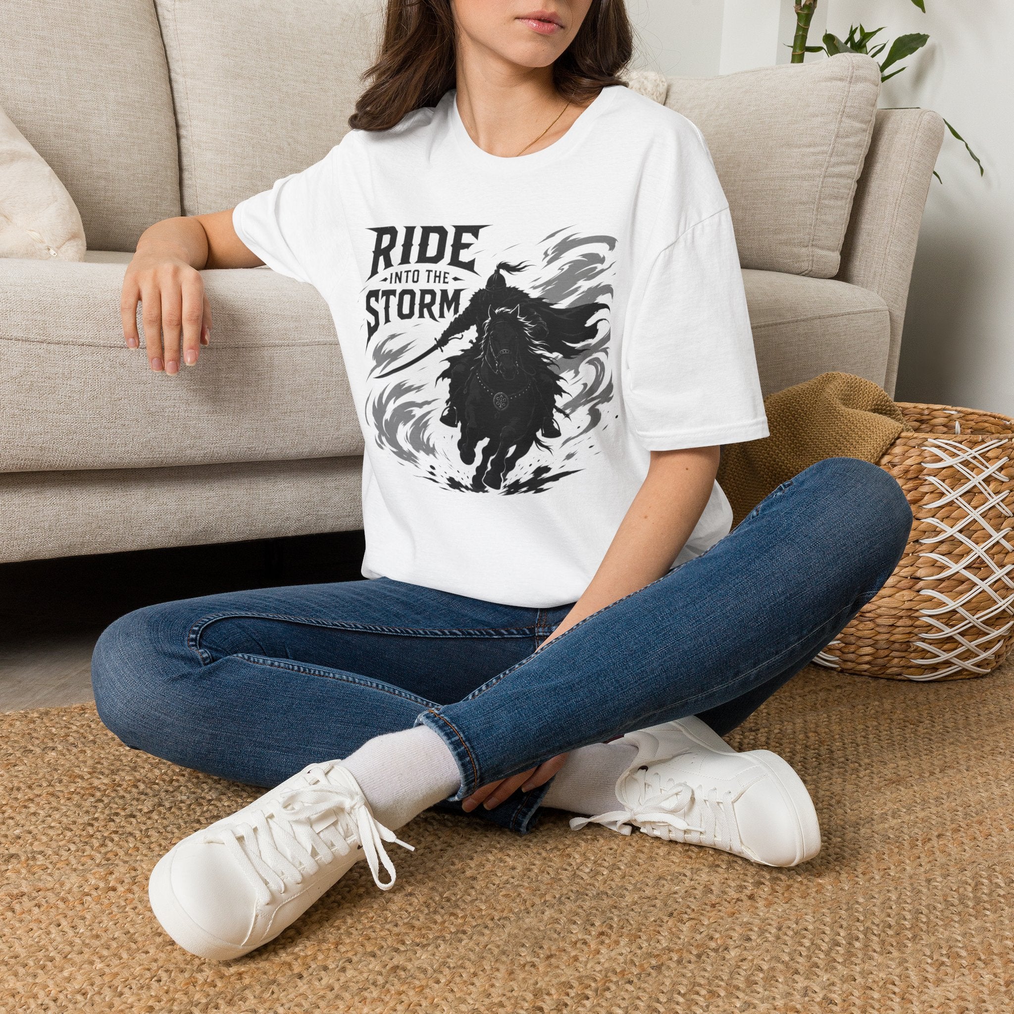 Ride Into The Storm T-Shirt — Dark Rider Graphic Tee