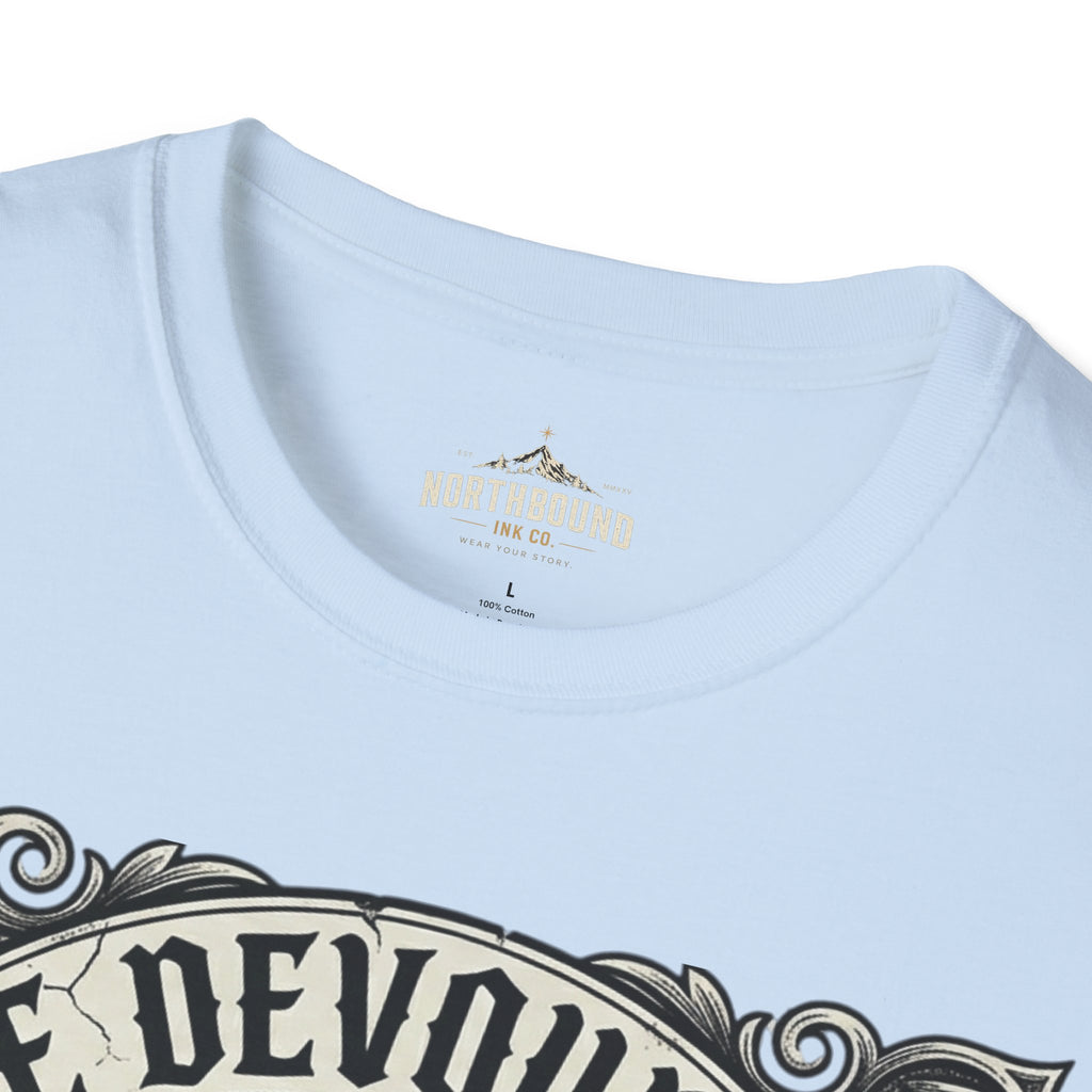 Time Devours All Skull T-Shirt – Vintage Gothic Skull & Pocket Watch Tee