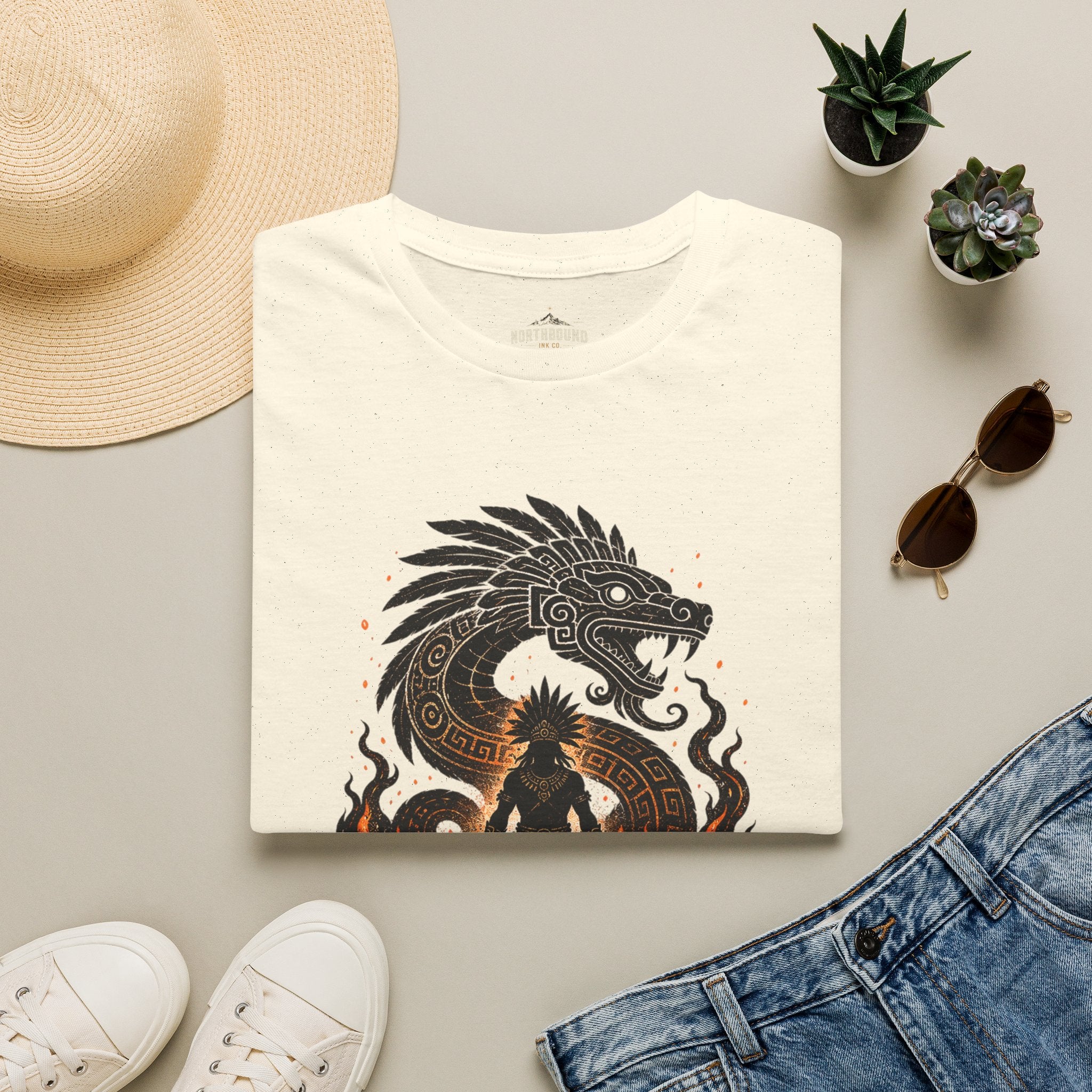 T-Shirt — 'Walk Through Fire' Dragon Flames Graphic Tee