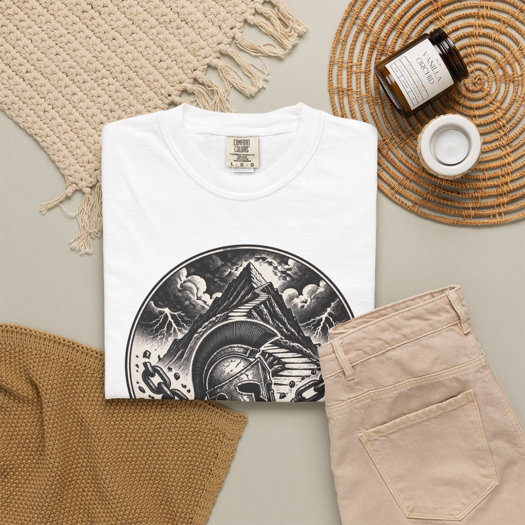 Spartan Helmet T‑Shirt — "The Obstacle Is The Way" Motivational Tee