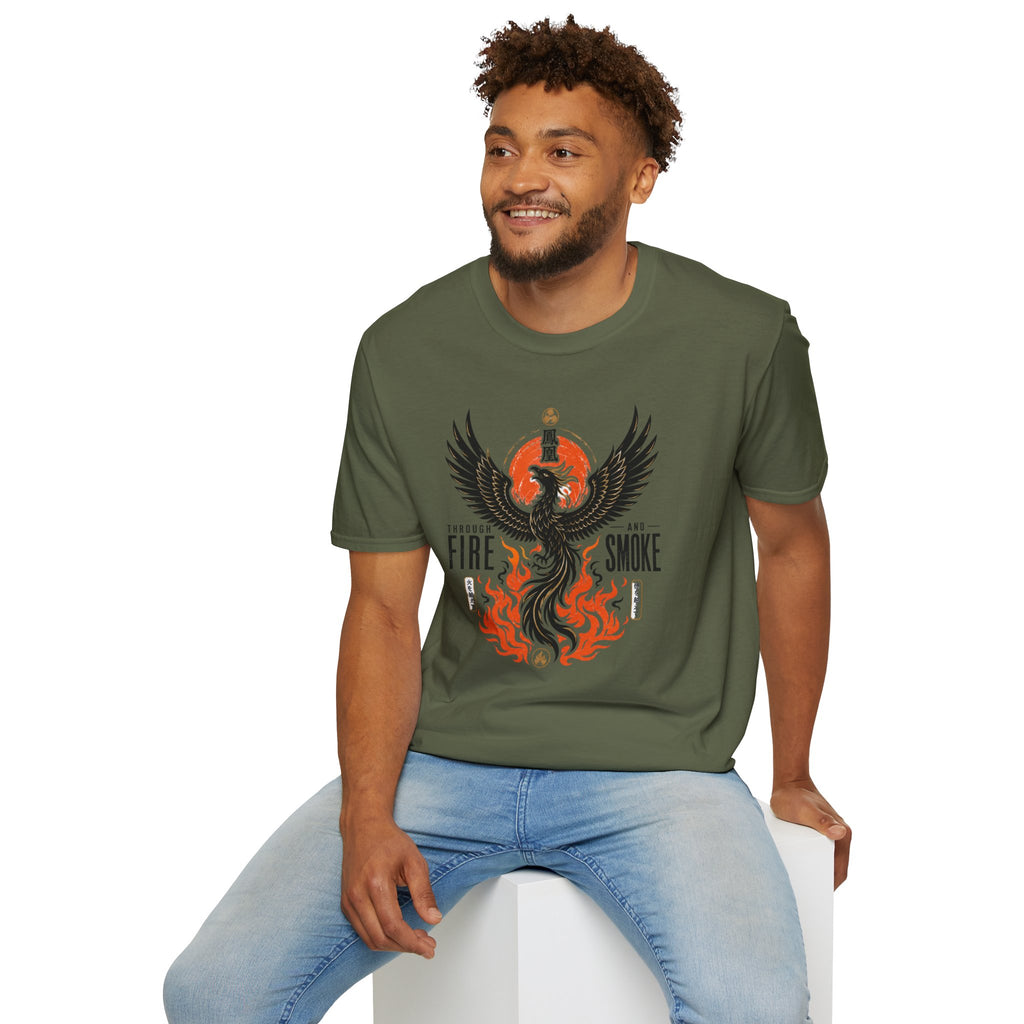 Phoenix Graphic T-Shirt — "Through Fire and Smoke" Inspirational Tee