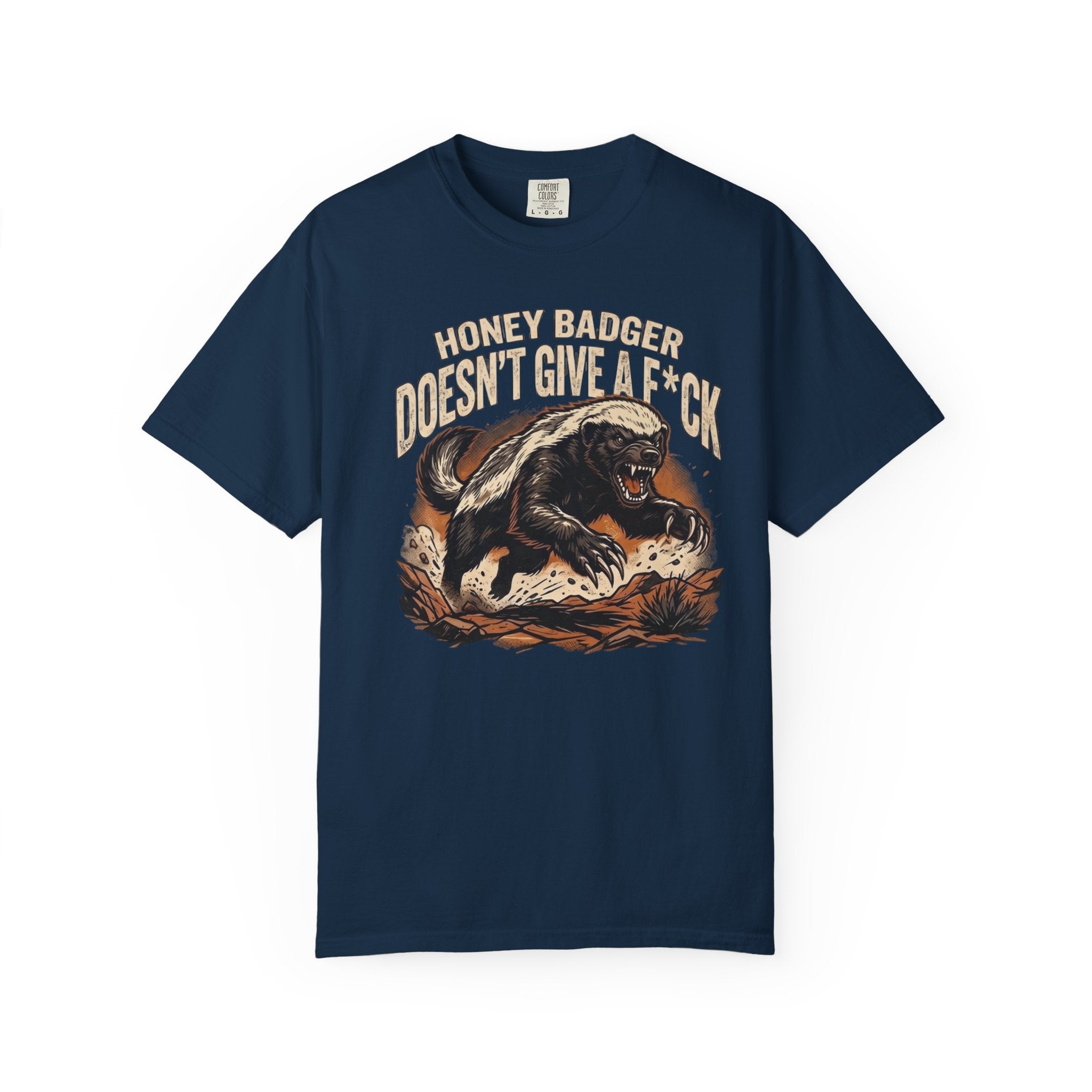 Skunk Graphic T-Shirt — 'Honey Badger Doesn't Give a F—' Retro Vintage Tee