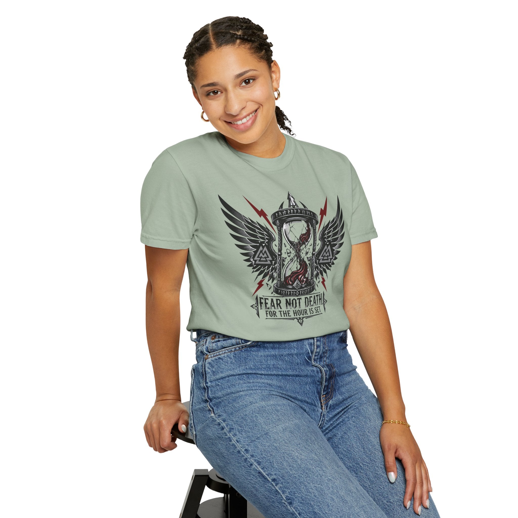 Fear Not Death Hourglass Graphic T-Shirt