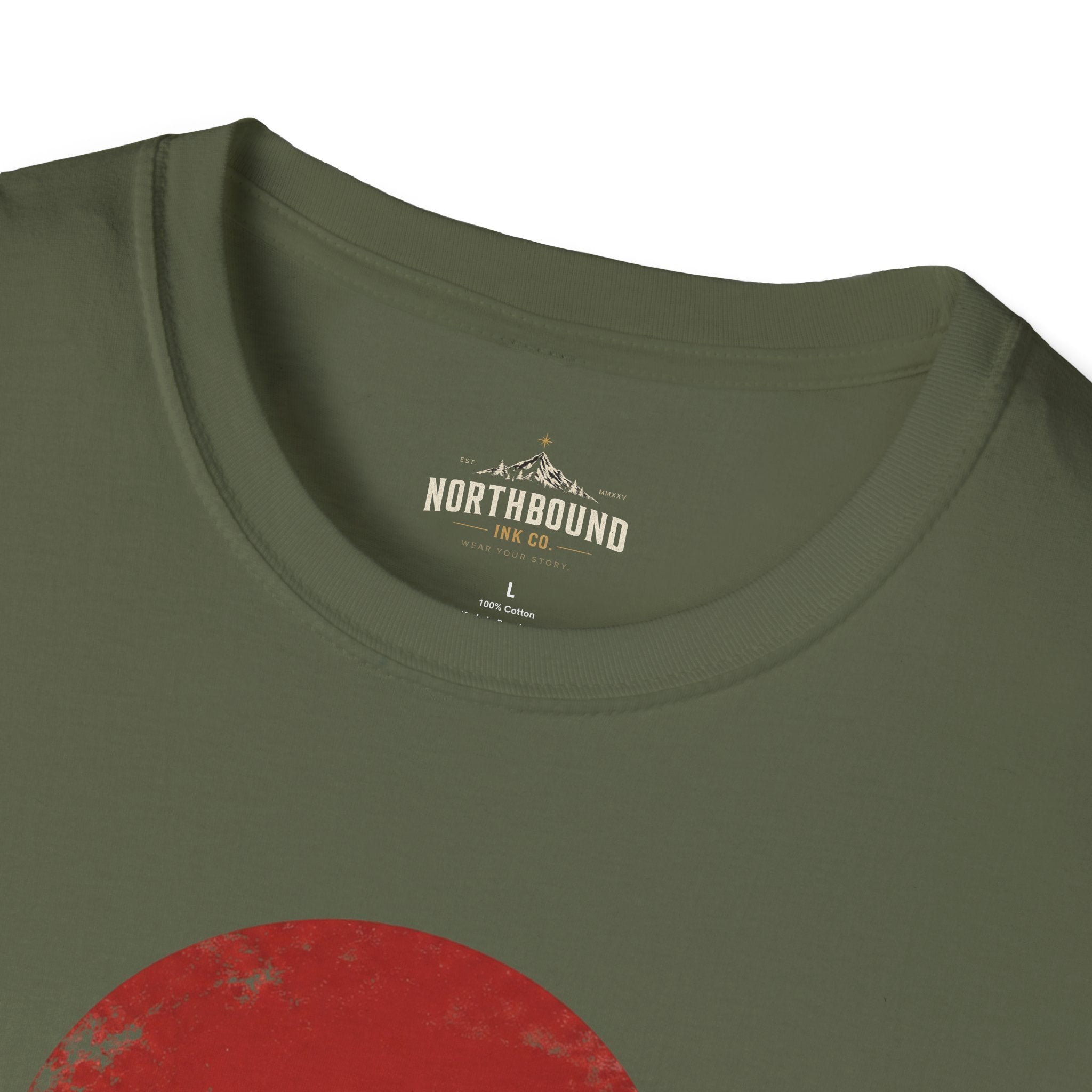 Samurai Walk T-Shirt — Red Sun Japanese Warrior Graphic