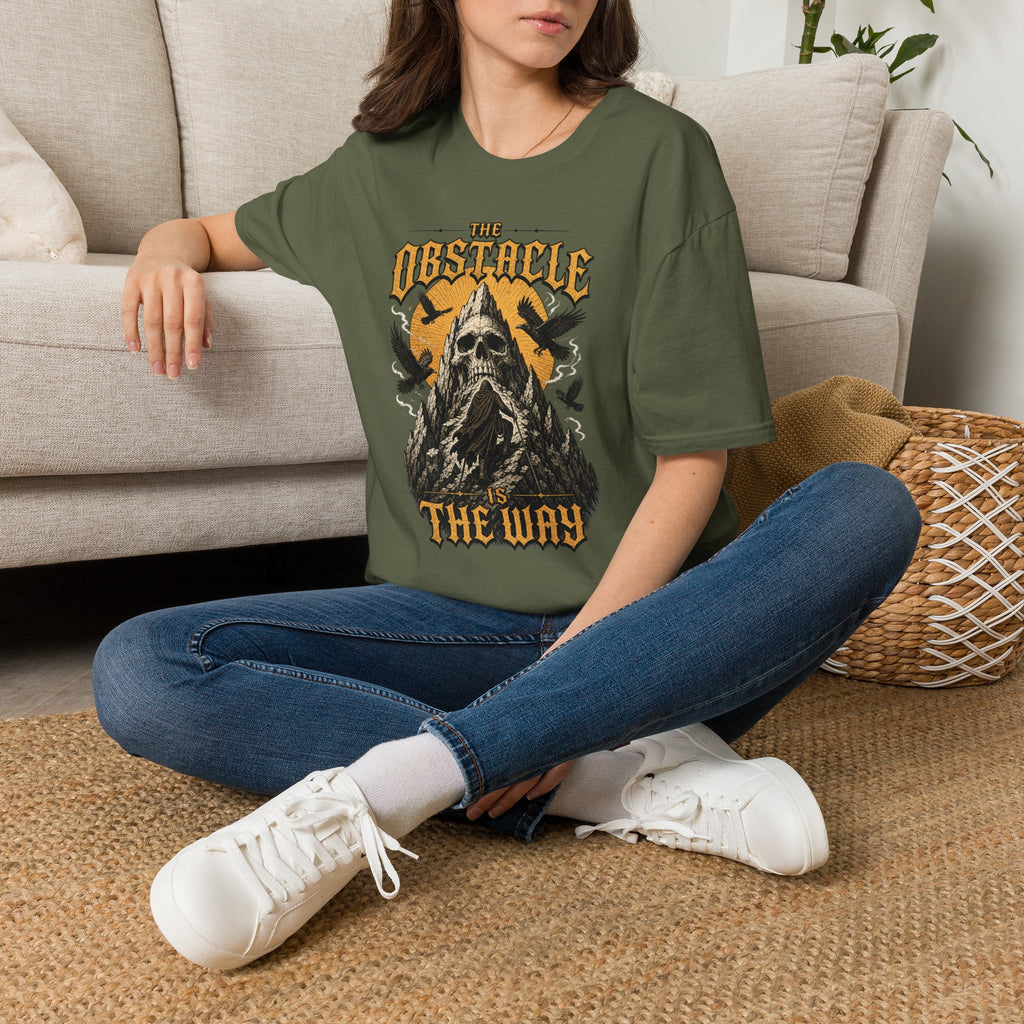 Skull & Crows Tee — "The Obstacle the Way" Vintage Rock T-Shirt