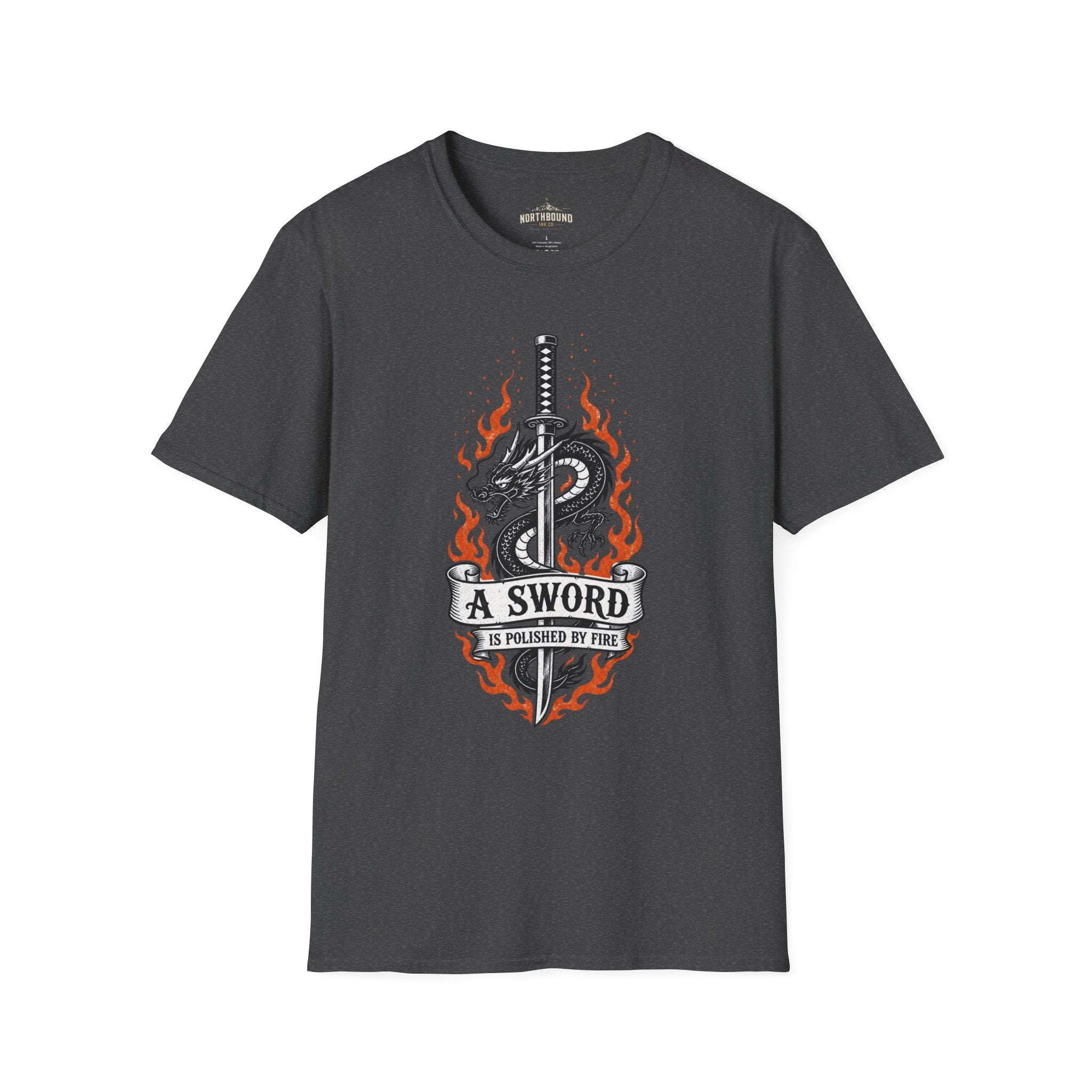 T-Shirt — 'A Sword Is Harder To Forgive' Dragon & Katana Graphic Tee