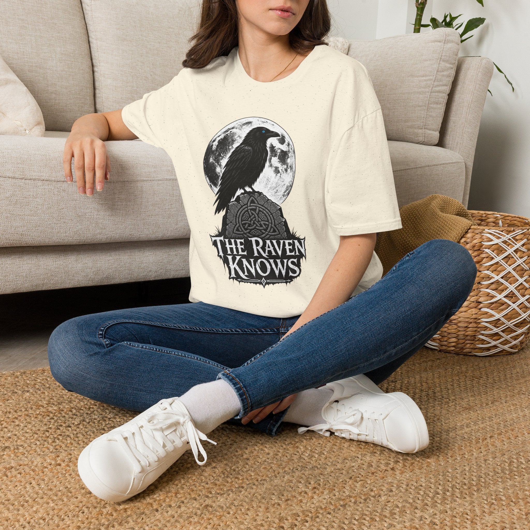 The Raven Knows T-Shirt — Gothic Moon Raven Tee