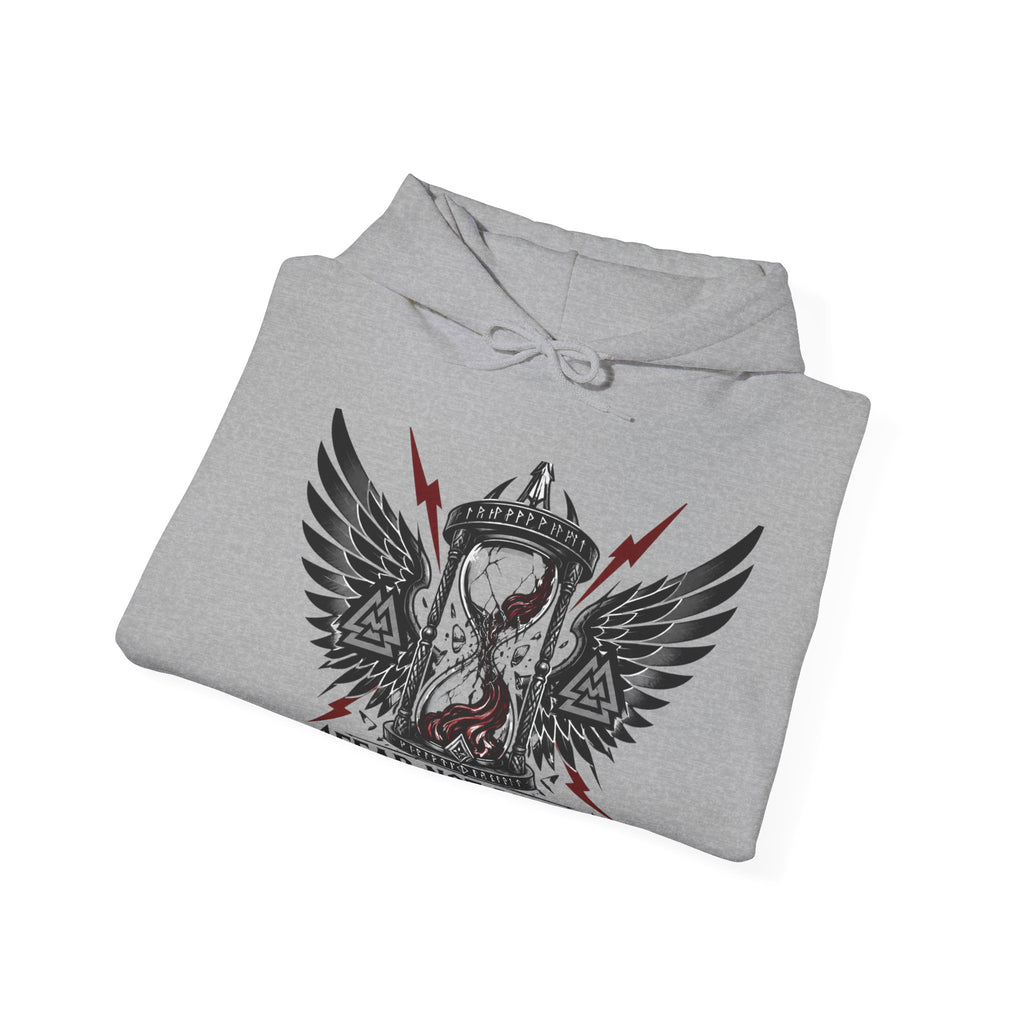 Fear Not Death Hourglass Wings Hoodie — Gothic Inspirational Pullover