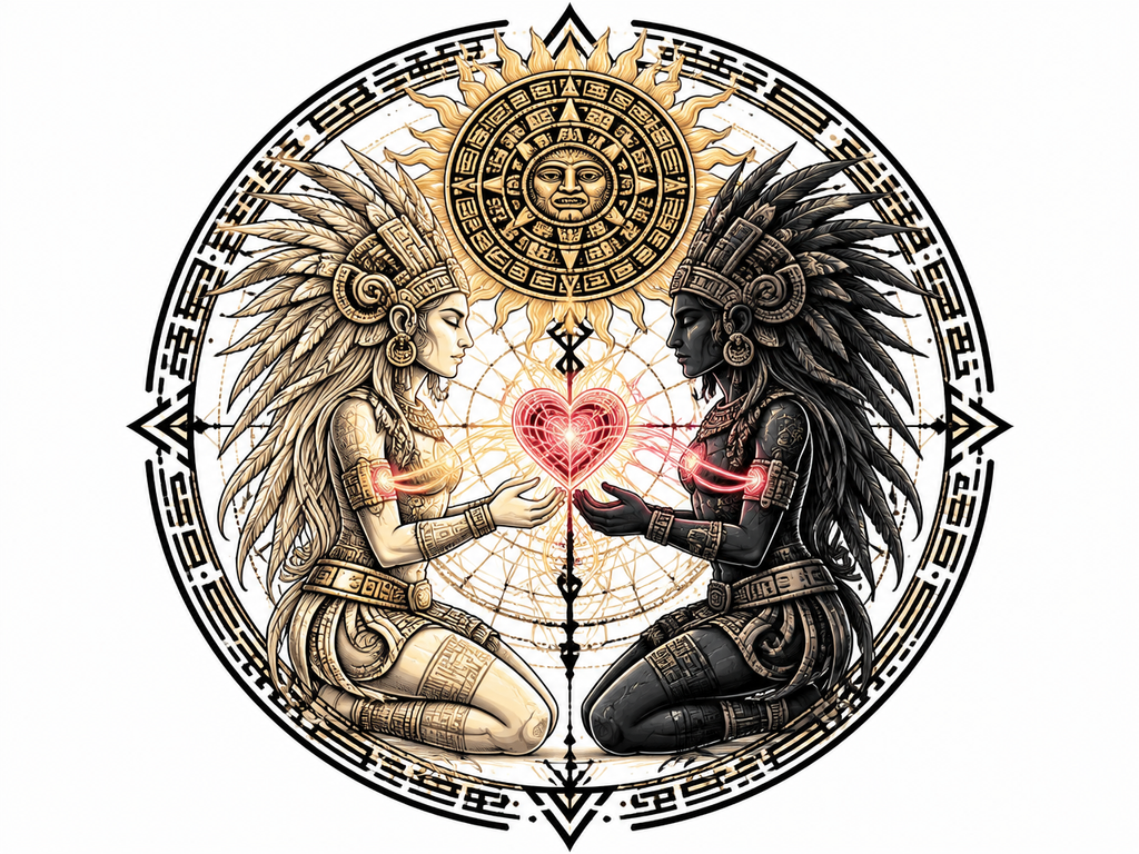 Angel & Demon Heart T-Shirt — Gothic Spiritual Love Illustration