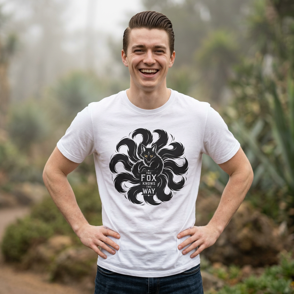 Fox Tails T-Shirt — "The Fox Knows the Way" Graphic Tee