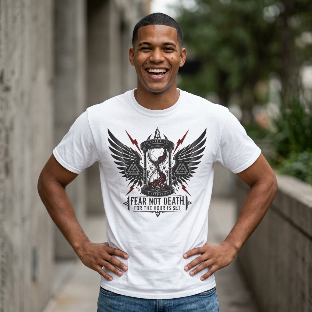 Fear Not Death Hourglass Graphic T-Shirt