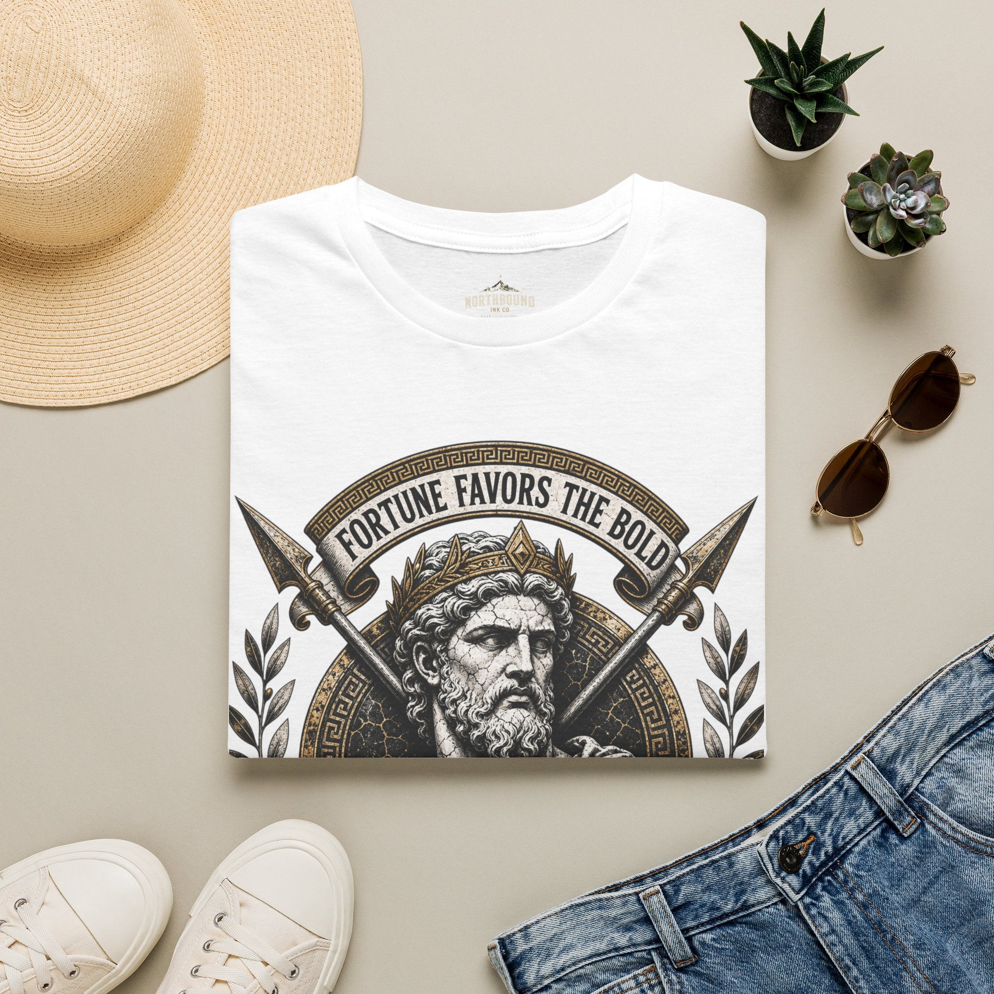 Fortune Favors The Bold T-Shirt — Viking/Norse Warrior Graphic Tee