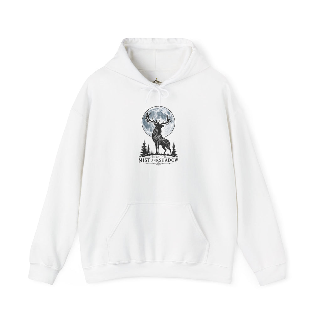 Hoodie – 'Mist and Shadow' Elk Moon Graphic Hooded Sweatshirt