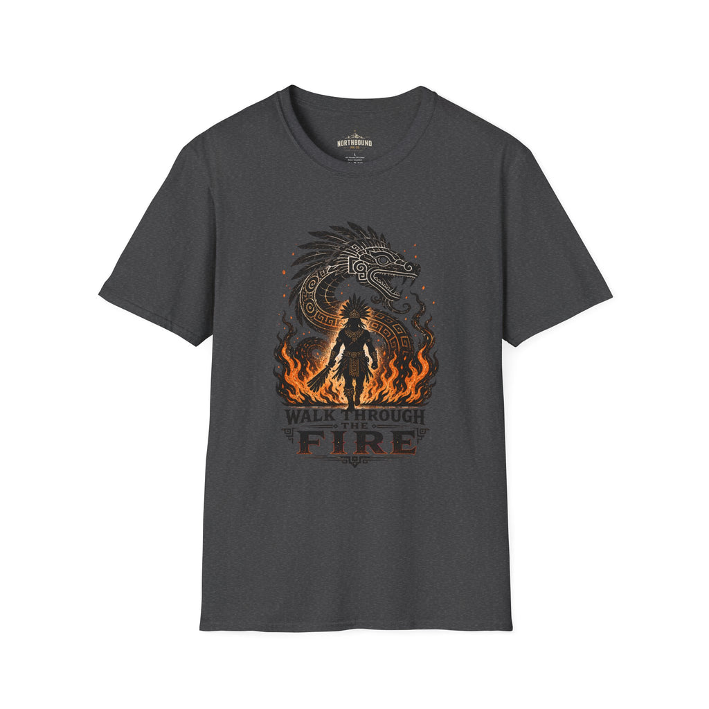 T-Shirt — 'Walk Through Fire' Dragon Flames Graphic Tee