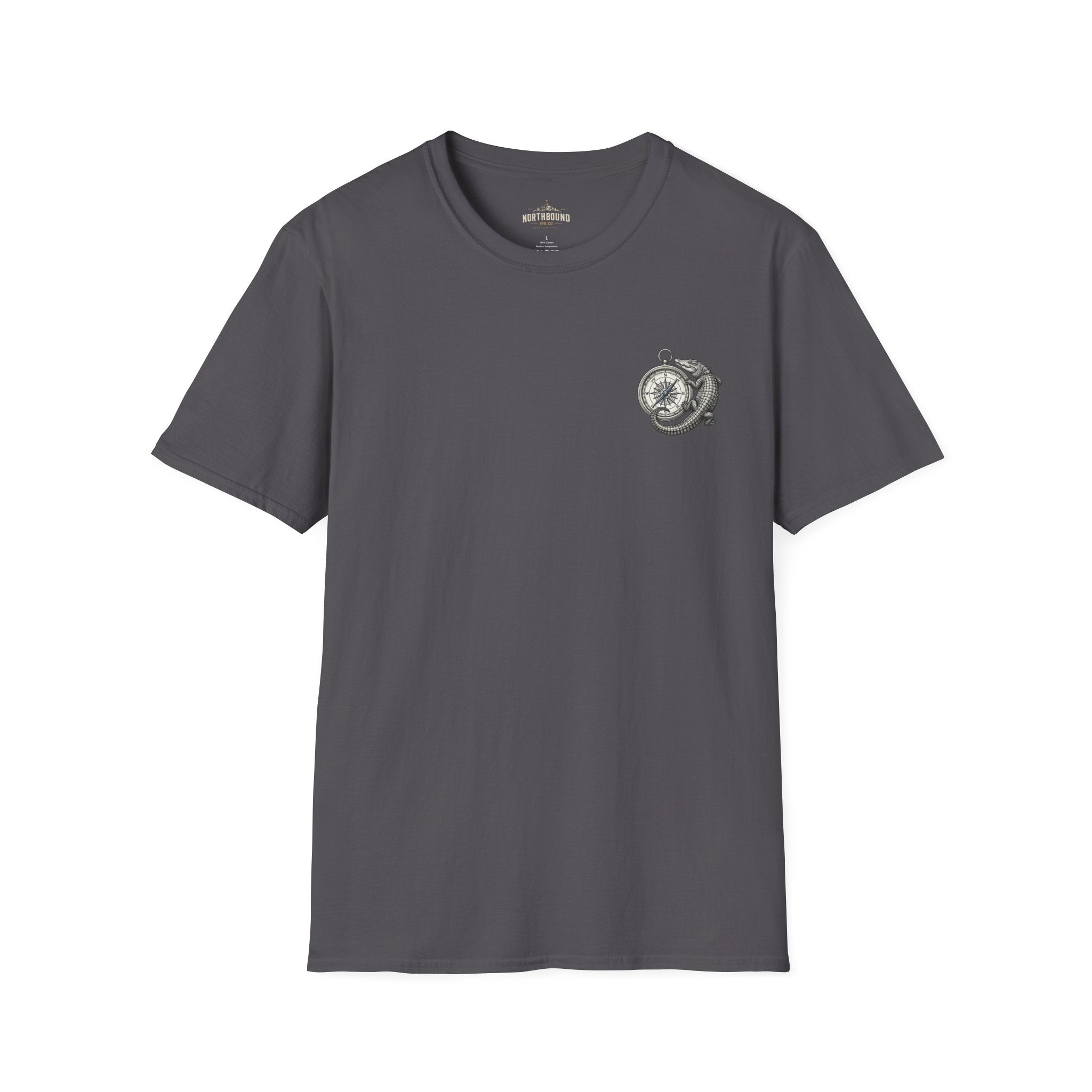 Crocodile & Compass T‑Shirt — Nautical Adventure Graphic Tee