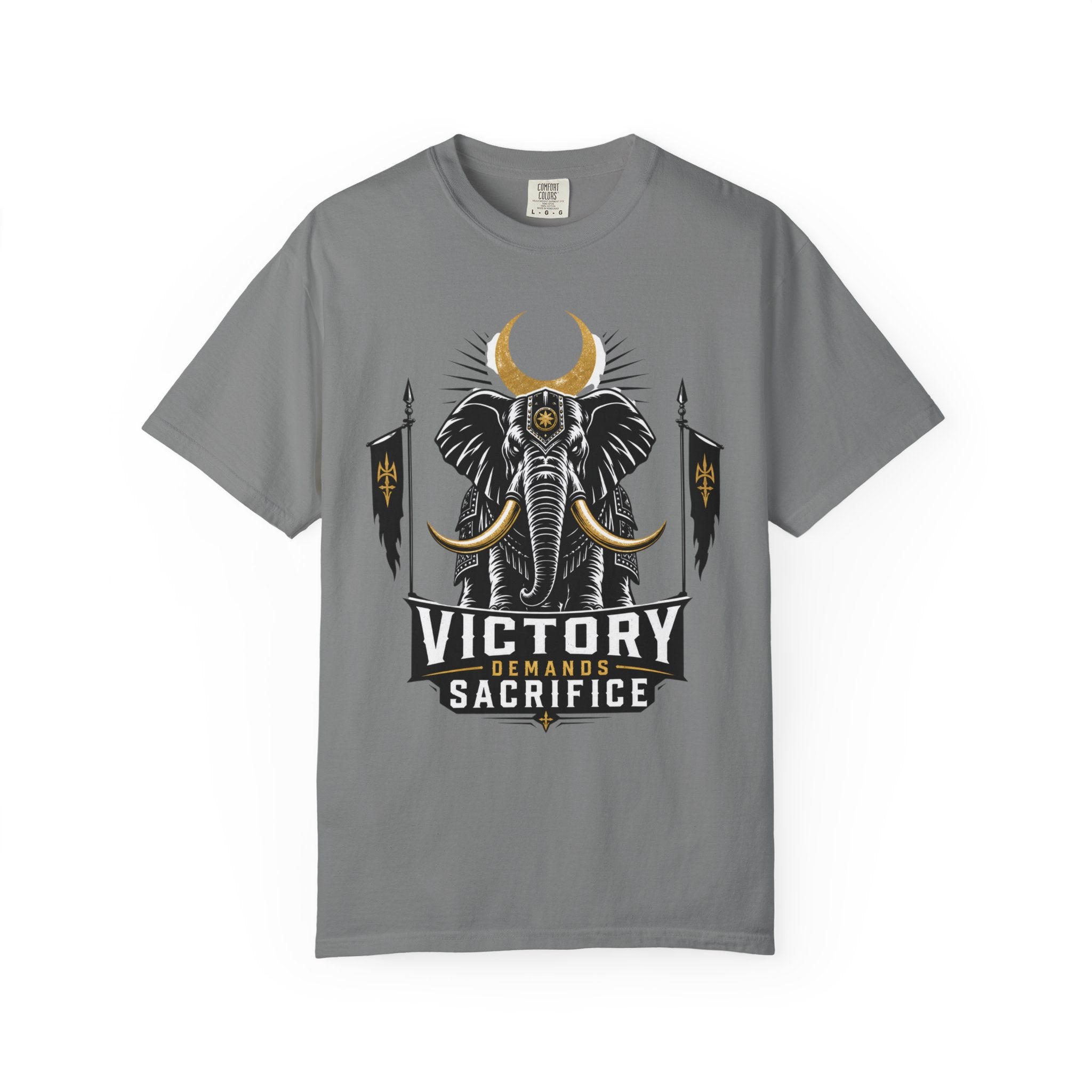 Victory & Sacrifice Elephant T-Shirt — Graphic Warrior Tee