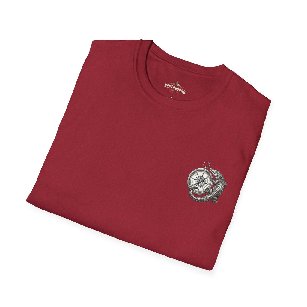 Crocodile & Compass T‑Shirt — Nautical Adventure Graphic Tee