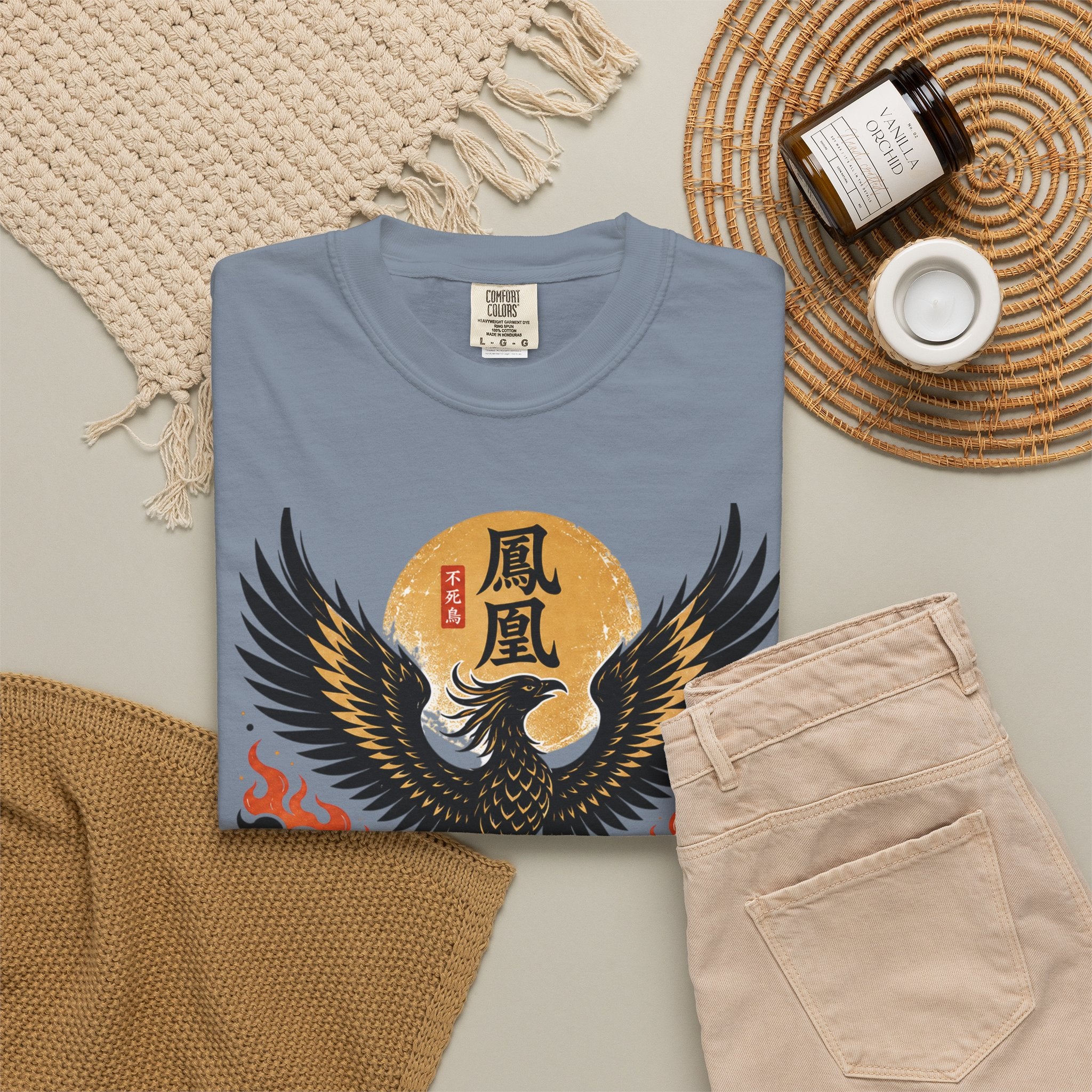 Phoenix Graphic T-Shirt — "Through Fire and Smoke" Inspirational Tee