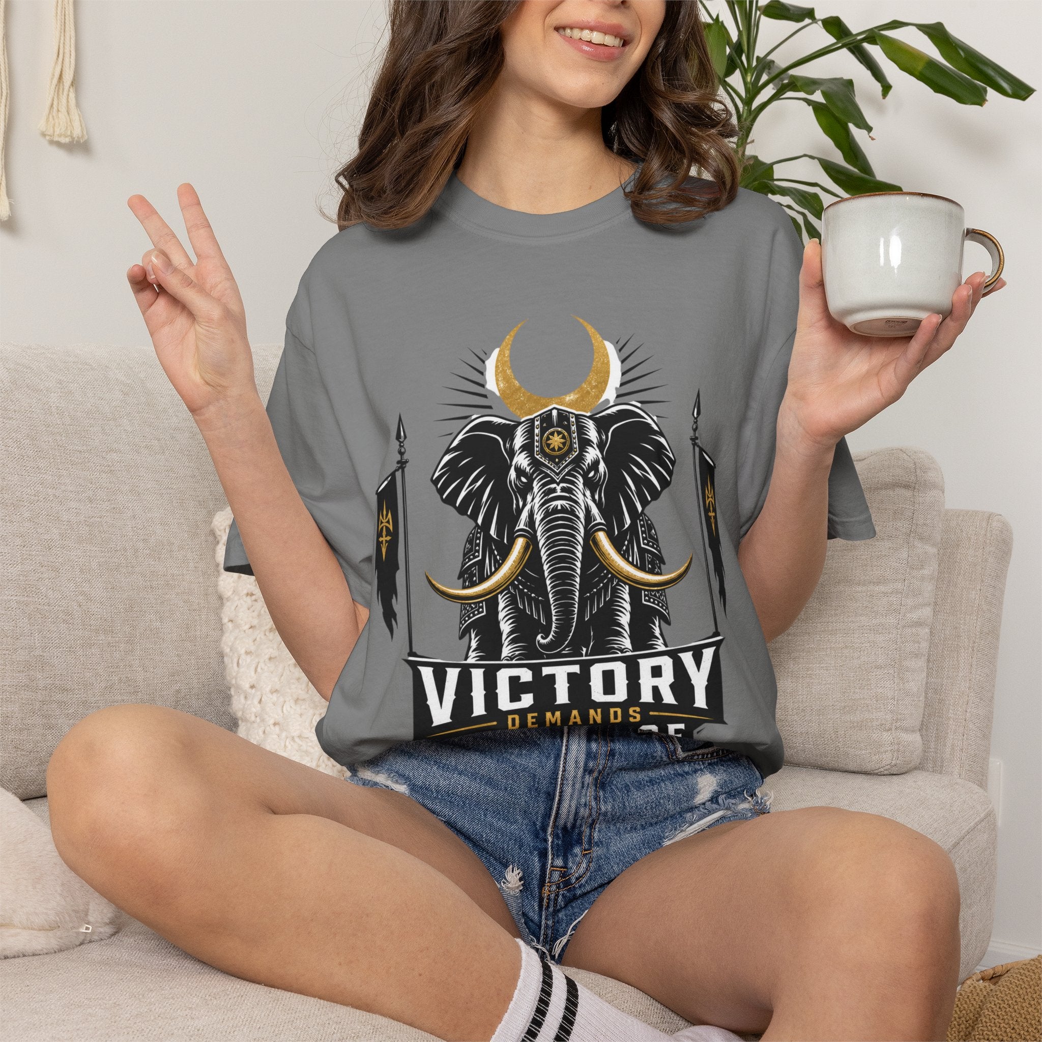 Victory & Sacrifice Elephant T-Shirt — Graphic Warrior Tee