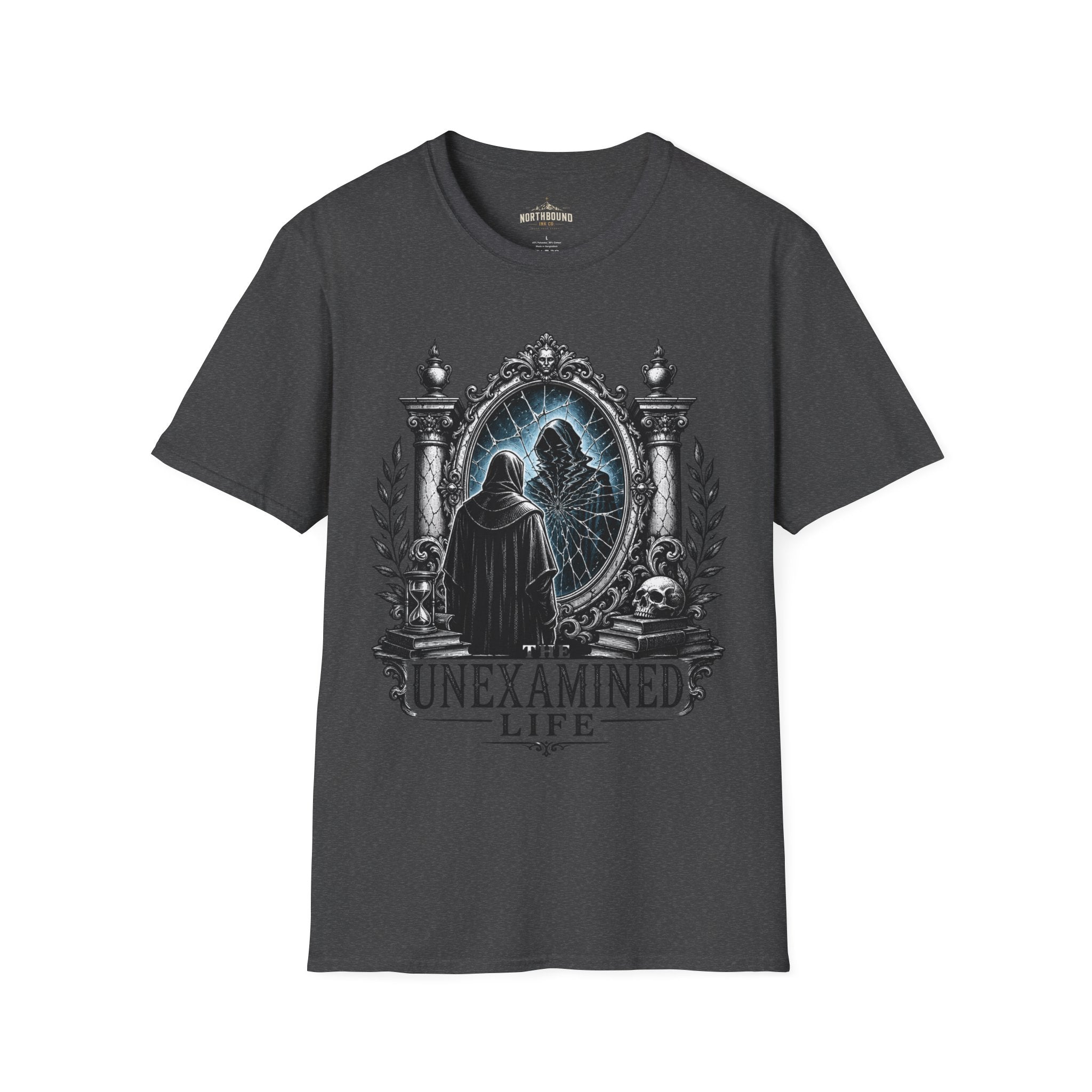 The Unexamined Life T-Shirt — Philosophical Mirror Graphic Tee