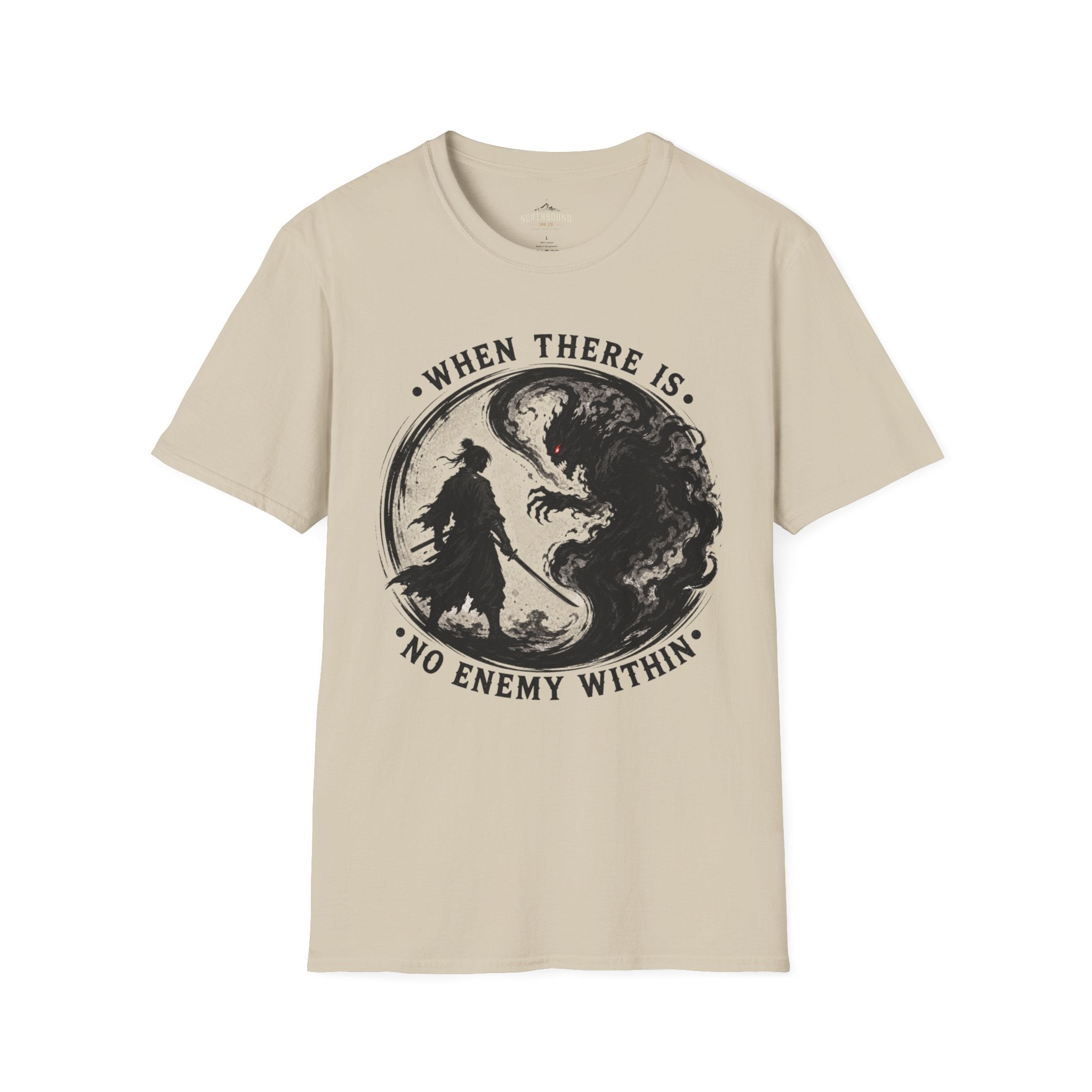 Warrior Yin Yang T-Shirt — "When There Is No Enemy Within" Inspirational Graphic Tee
