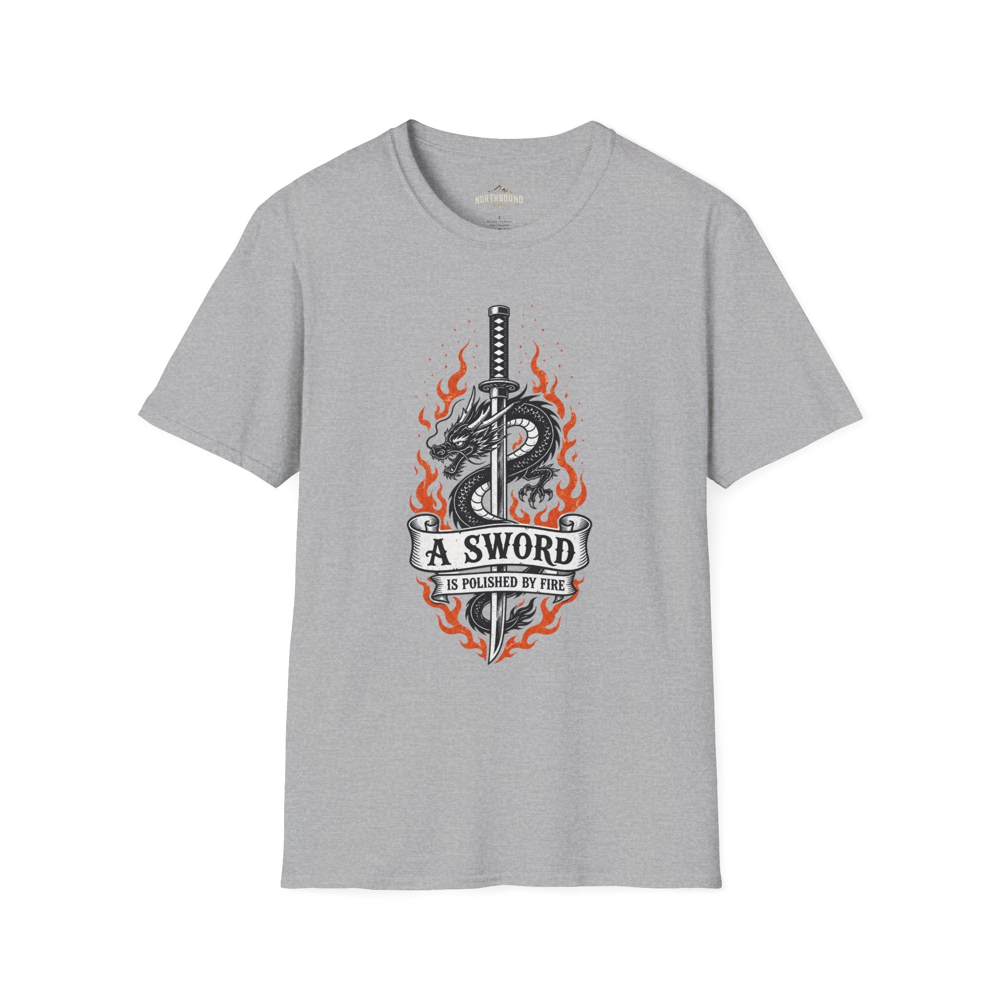 T-Shirt — 'A Sword Is Harder To Forgive' Dragon & Katana Graphic Tee