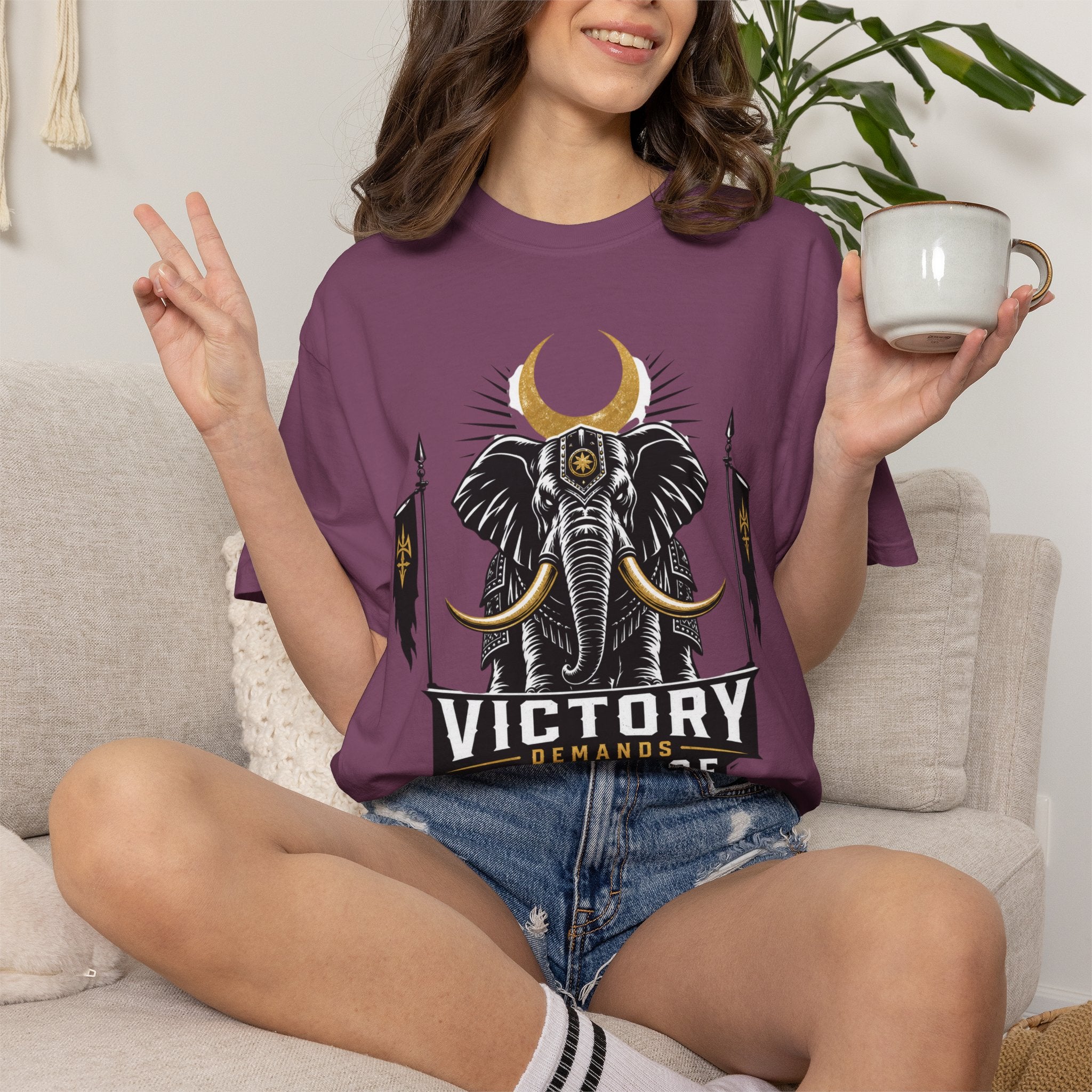 Victory & Sacrifice Elephant T-Shirt — Graphic Warrior Tee