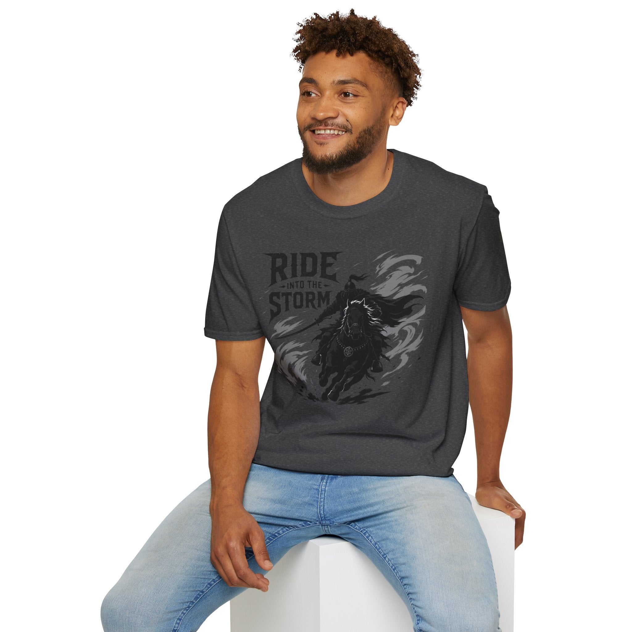 Ride Into The Storm T-Shirt — Dark Rider Graphic Tee