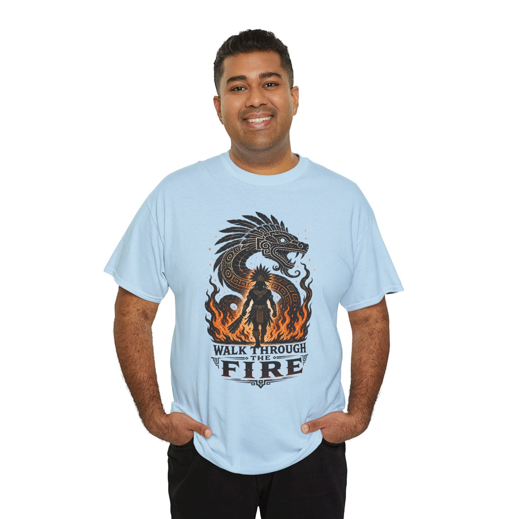 Walk Through the Fire Dragon T-Shirt — Inspirational Flame Graphic Tee