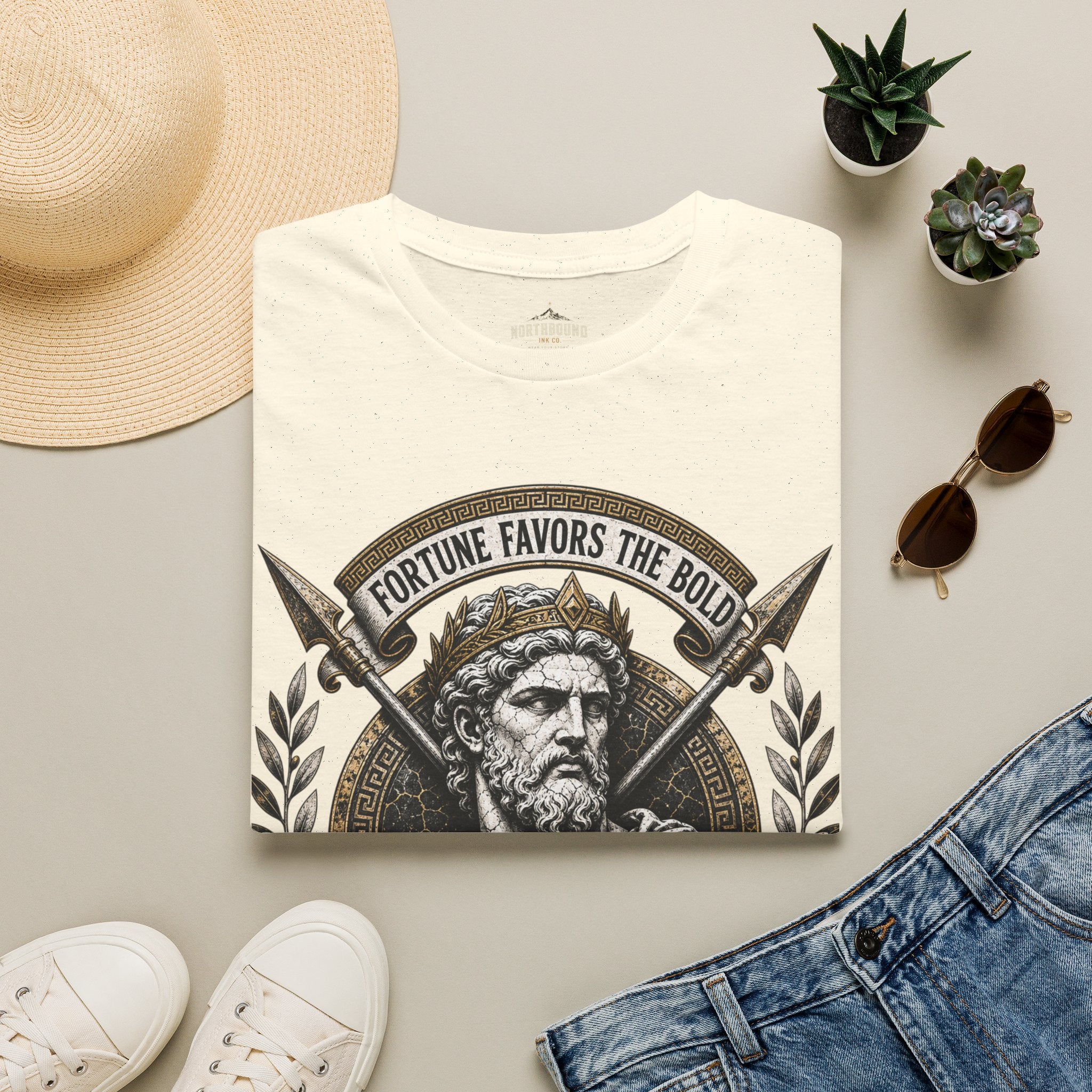 Fortune Favors The Bold T-Shirt — Viking/Norse Warrior Graphic Tee