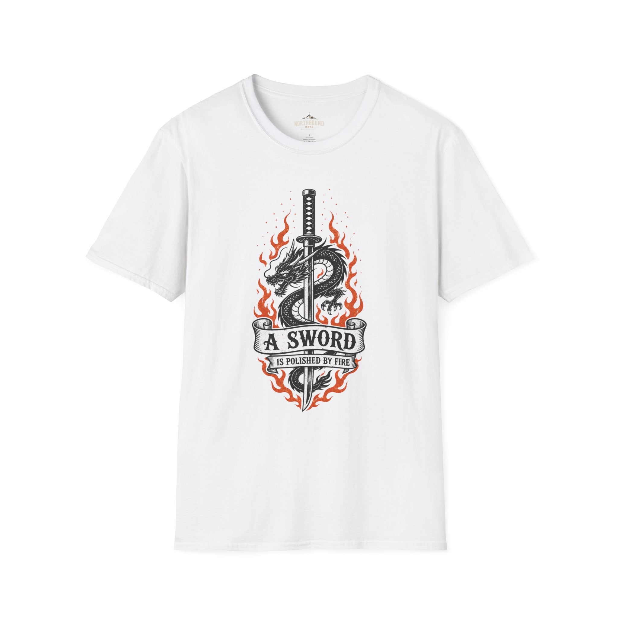 T-Shirt — 'A Sword Is Harder To Forgive' Dragon & Katana Graphic Tee