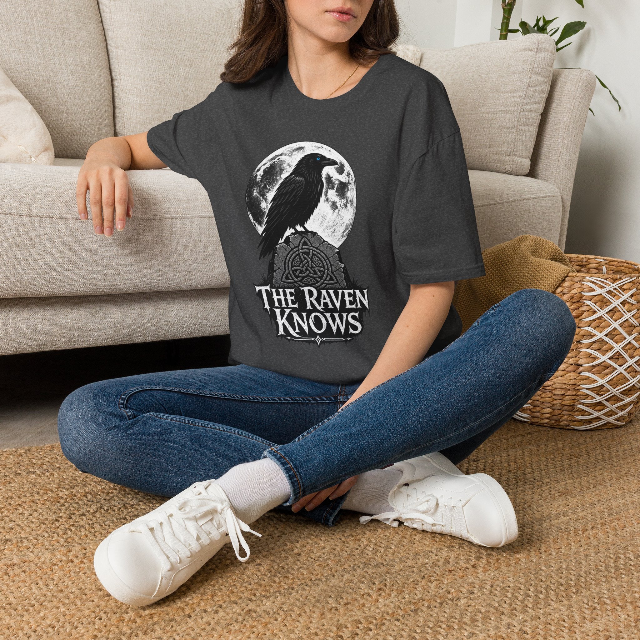 The Raven Knows T-Shirt — Gothic Moon Raven Tee