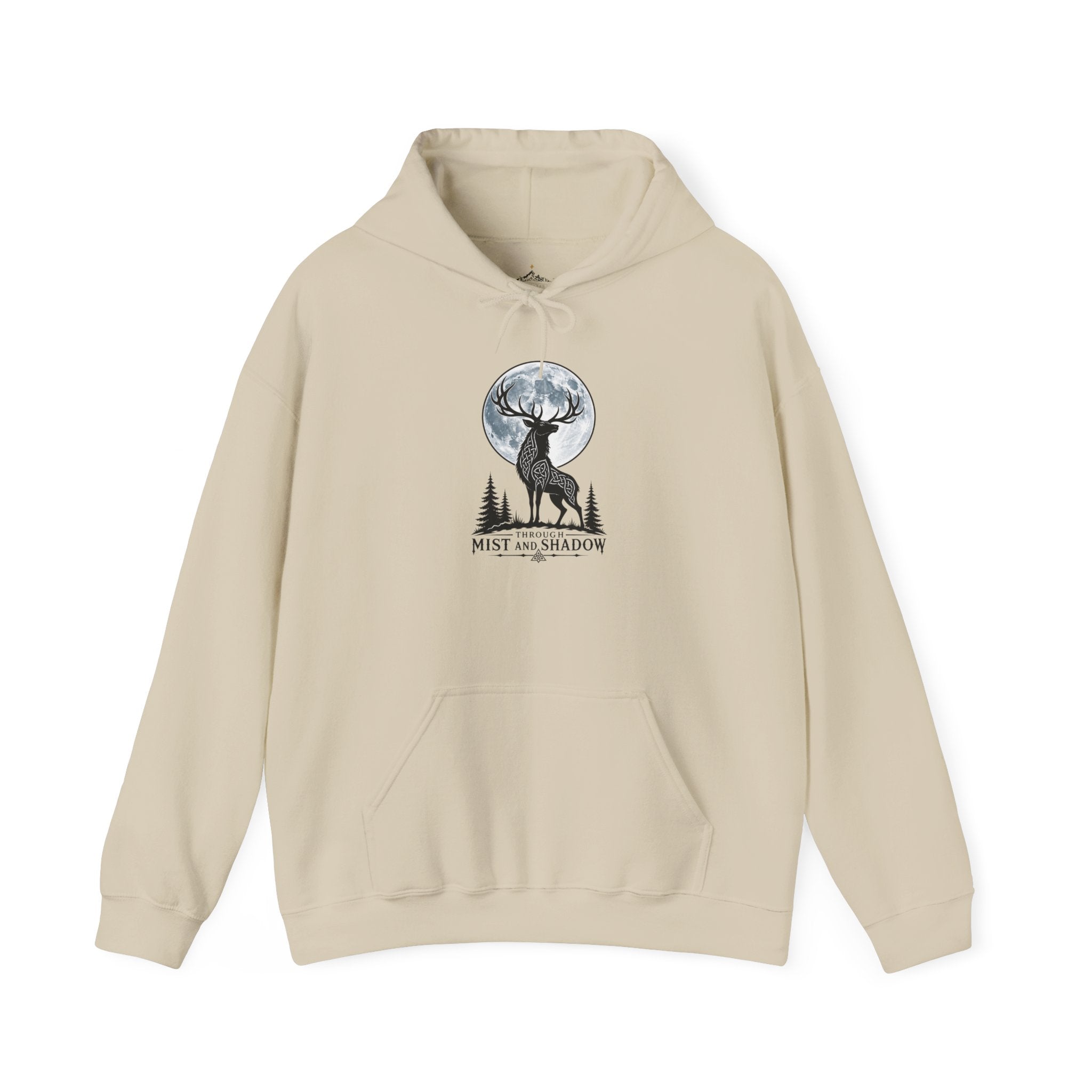 Hoodie – 'Mist and Shadow' Elk Moon Graphic Hooded Sweatshirt
