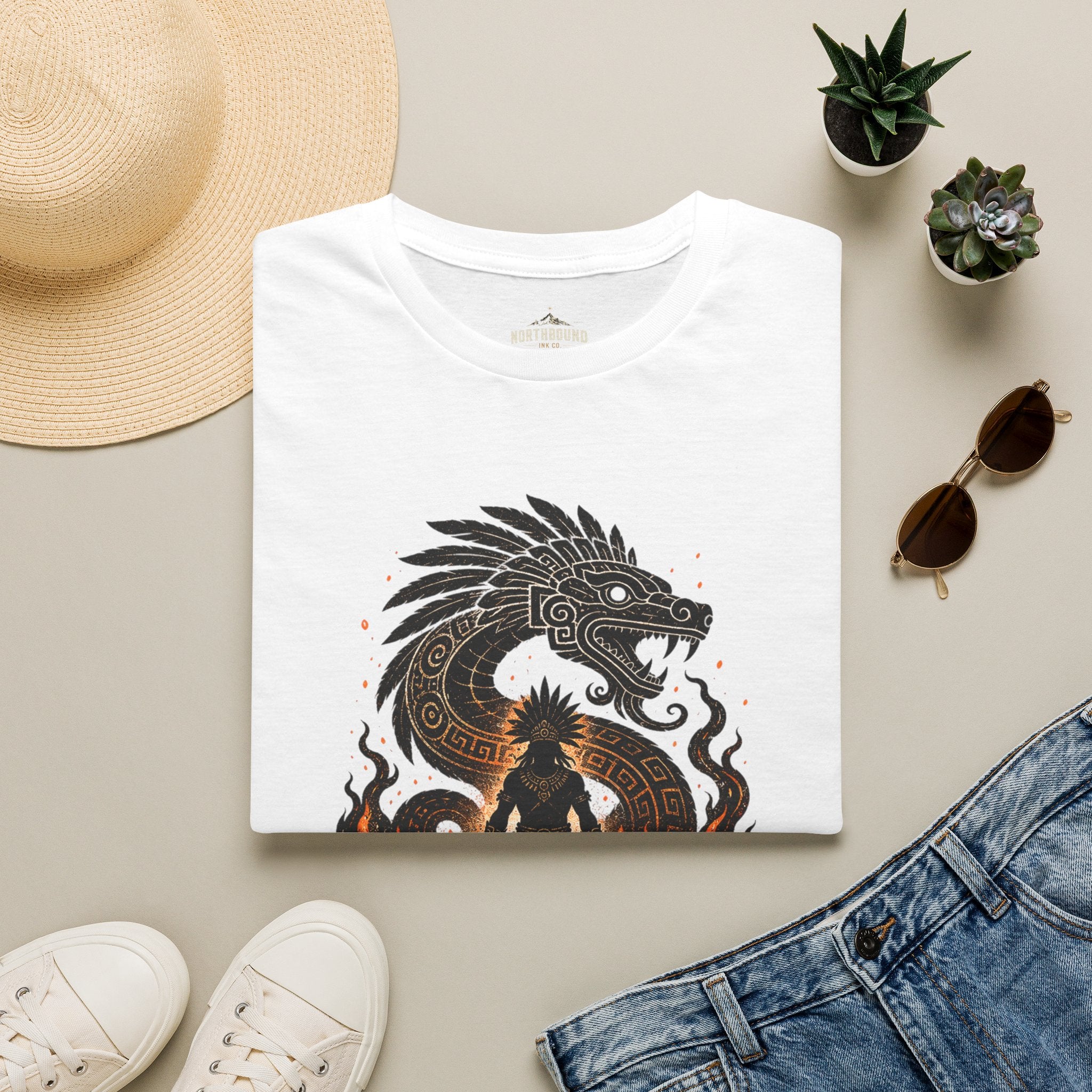 T-Shirt — 'Walk Through Fire' Dragon Flames Graphic Tee