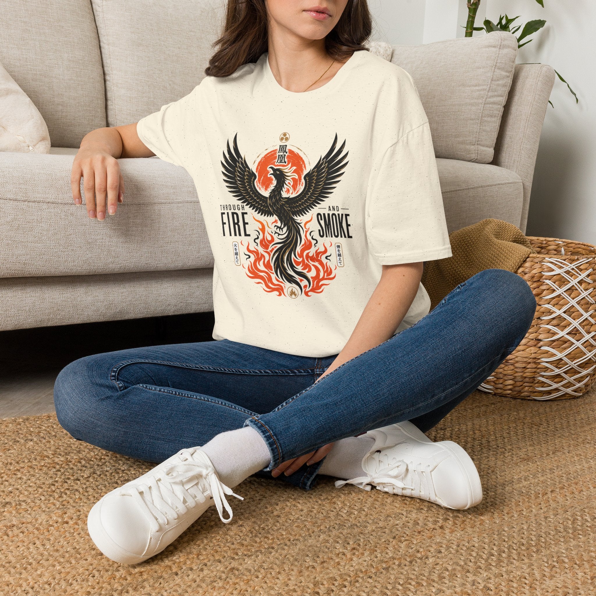 Phoenix Graphic T-Shirt — "Through Fire and Smoke" Inspirational Tee