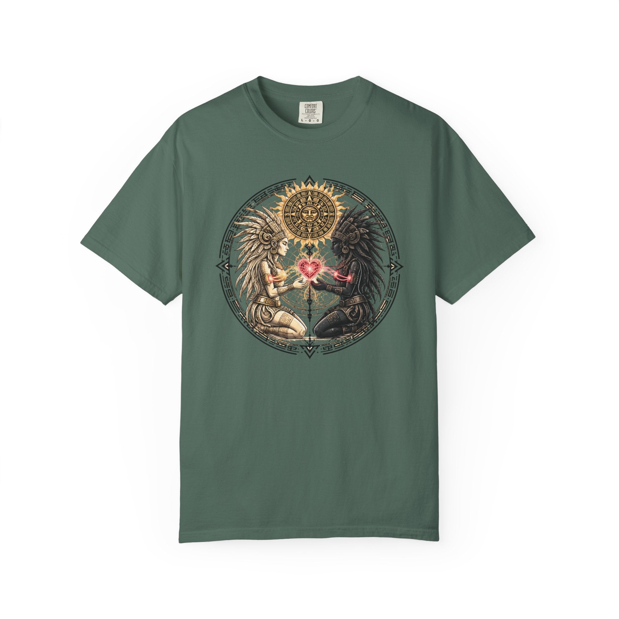 Angel & Demon Heart T-Shirt — Gothic Spiritual Love Illustration