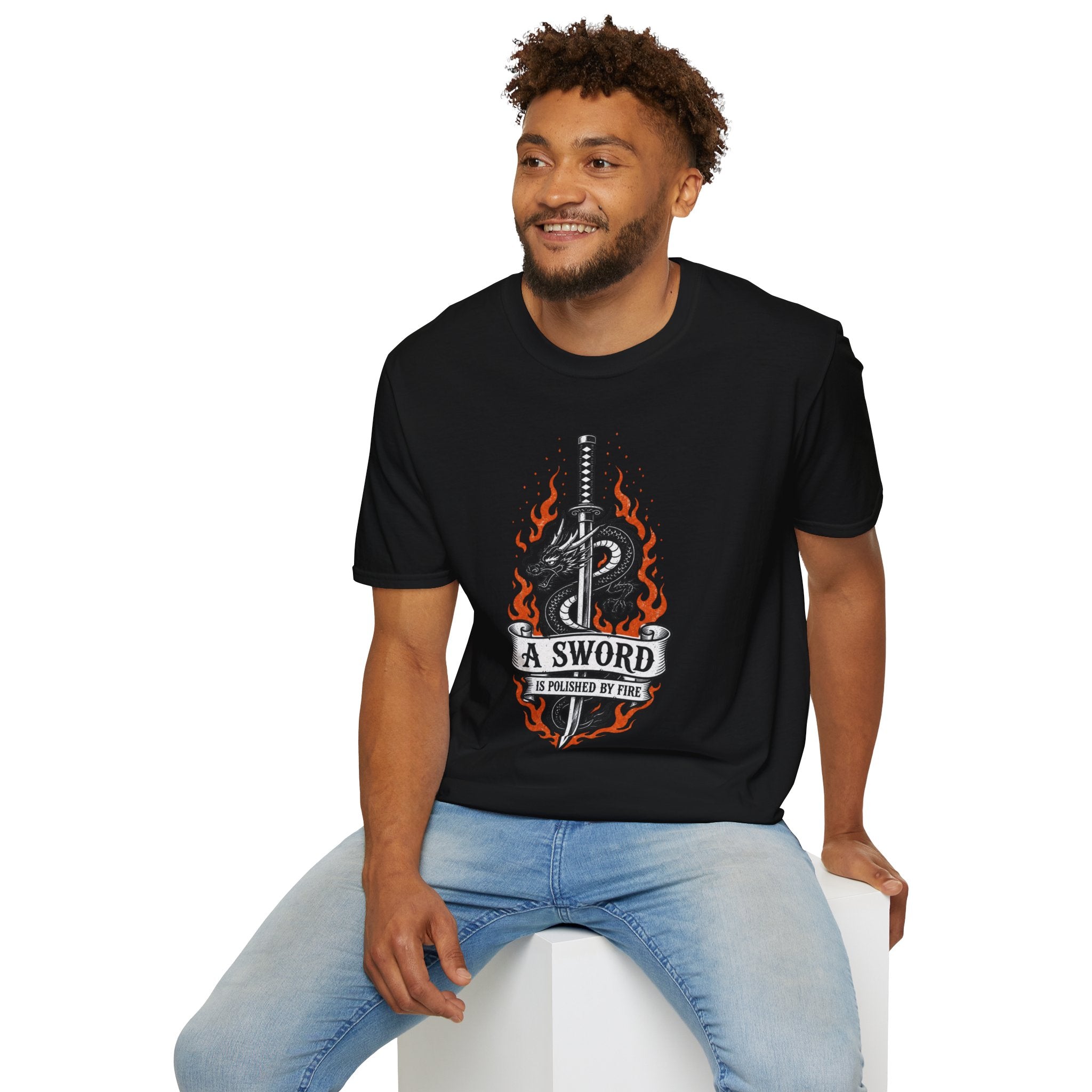 T-Shirt — 'A Sword Is Harder To Forgive' Dragon & Katana Graphic Tee