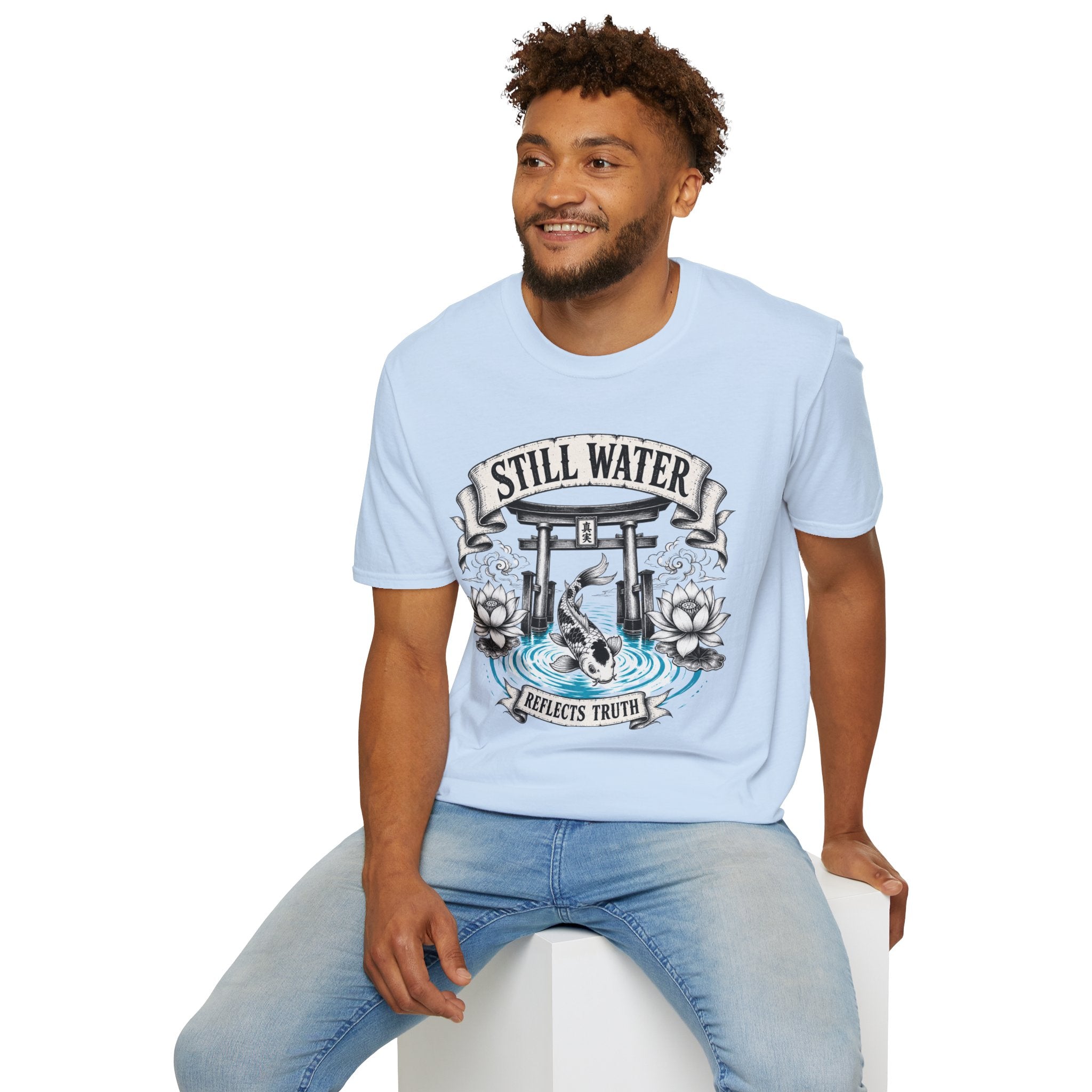 Still Water T-Shirt — Tranquil Koi & Torii Graphic Tee