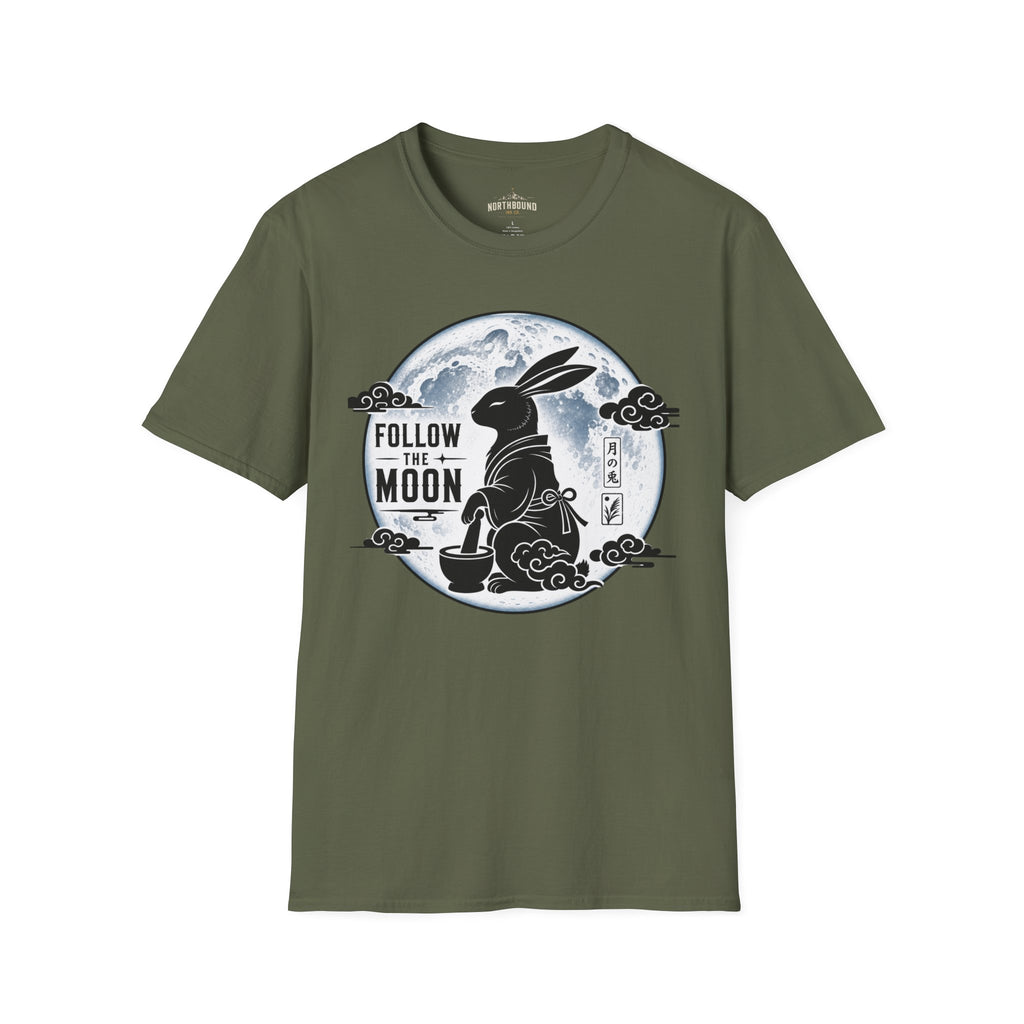 Follow the Moon Rabbit T-Shirt — Lunar Bunny Graphic Tee