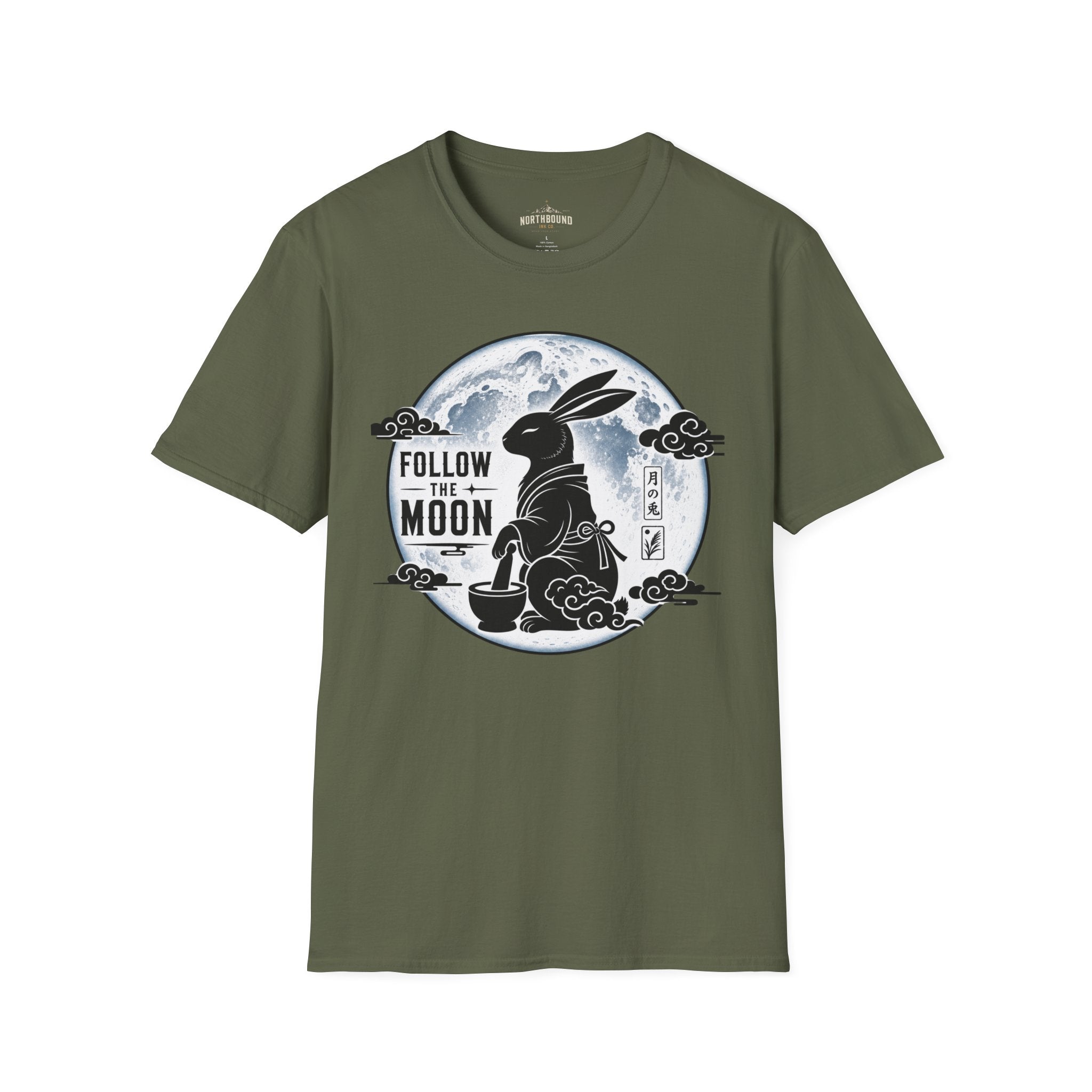 Follow the Moon Rabbit T-Shirt — Lunar Bunny Graphic Tee