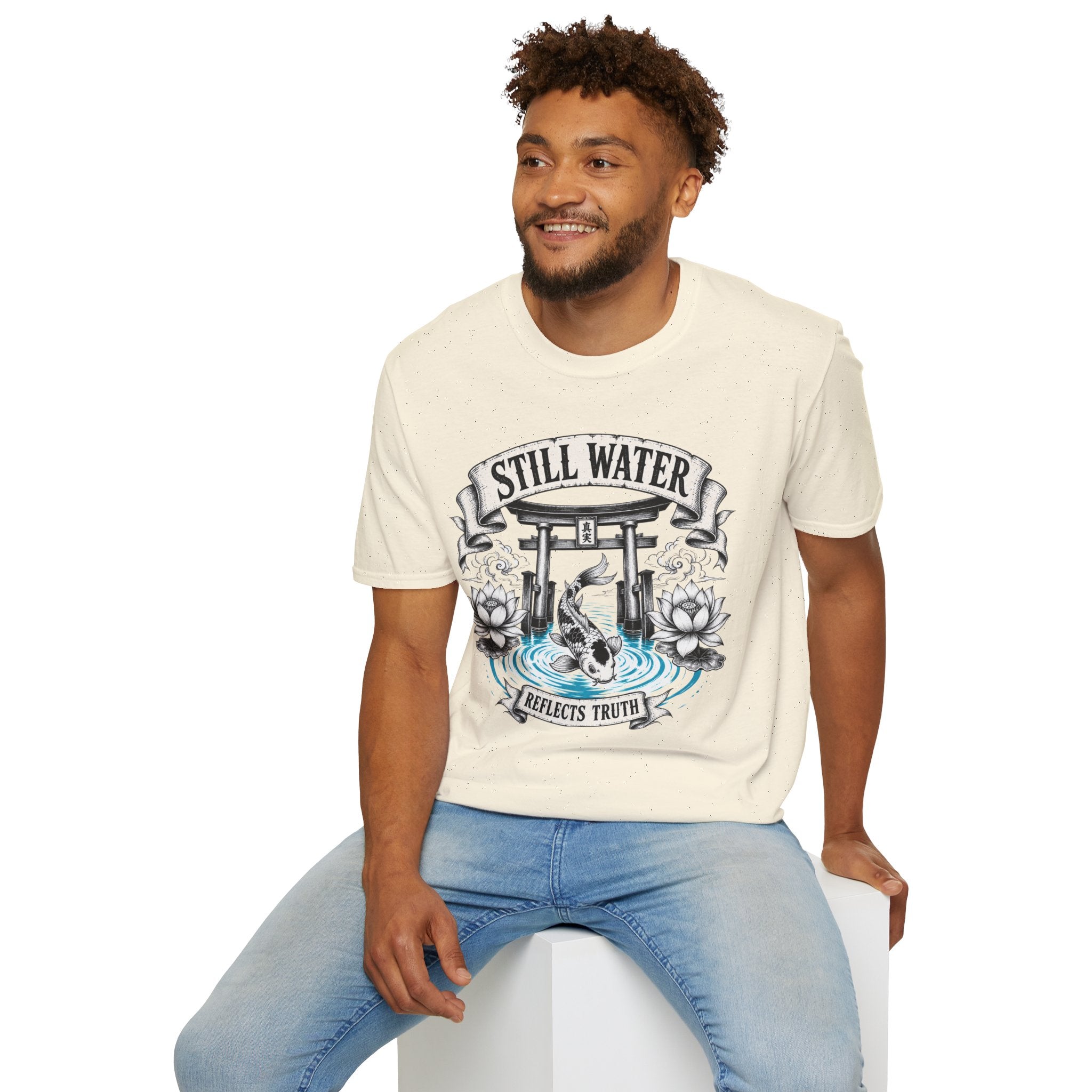 Still Water T-Shirt — Tranquil Koi & Torii Graphic Tee